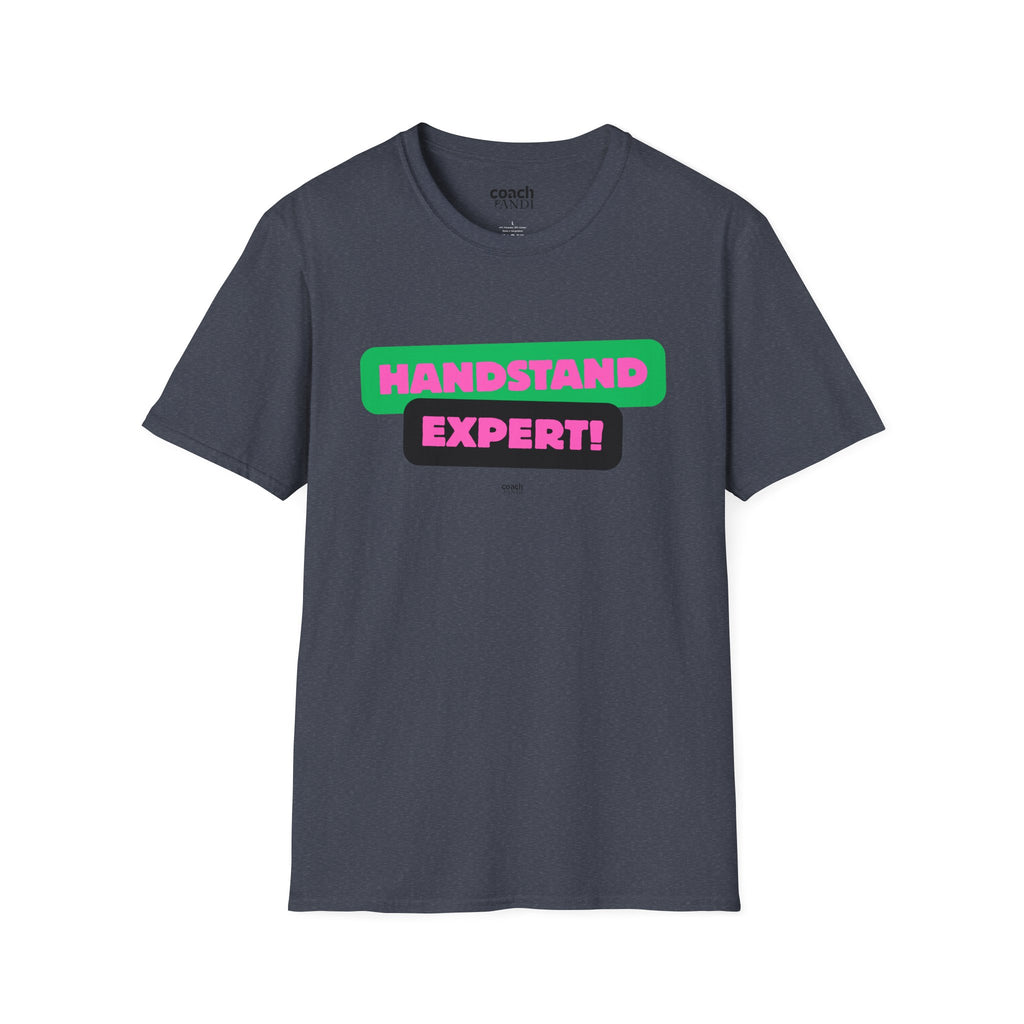 Handstand Expert Tshirt - Green/Pink (Adult)
