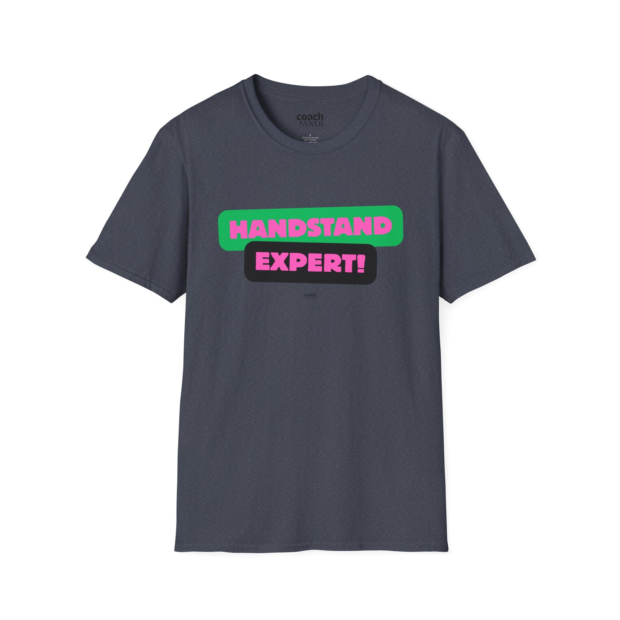 Handstand Expert Tshirt - Green/Pink (Adult)