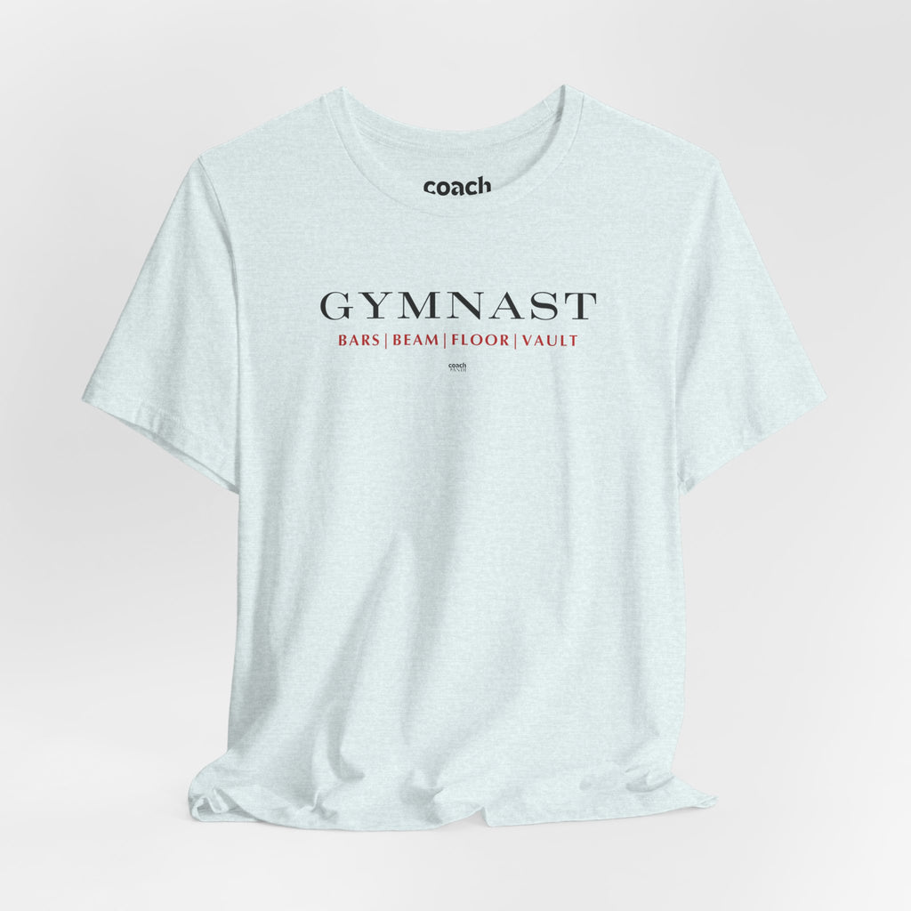 GYMNAST (Bars Beam Floor Vault) Tshirt - Red (Adult)