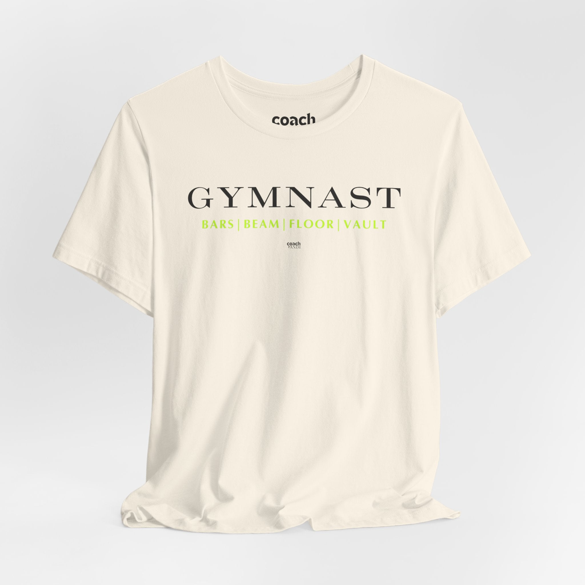 GYMNAST (Bars Beam Floor Vault) Tshirt - Lime (Adult)