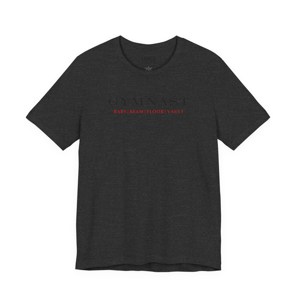 GYMNAST (Bars Beam Floor Vault) Tshirt - Red (Adult)