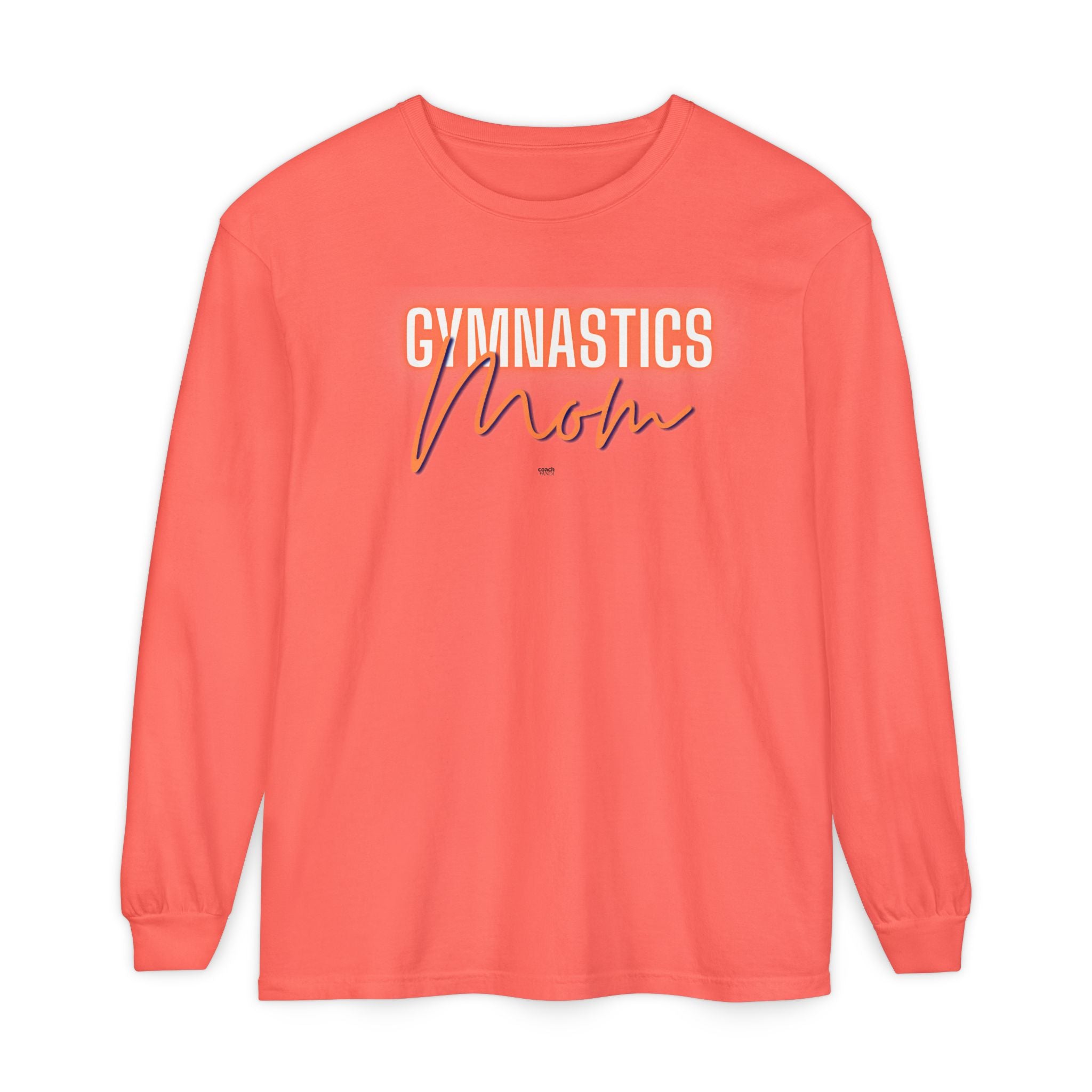 Glow Gym Mom Long Sleeve Shirt - Orange/Blue (Adult)