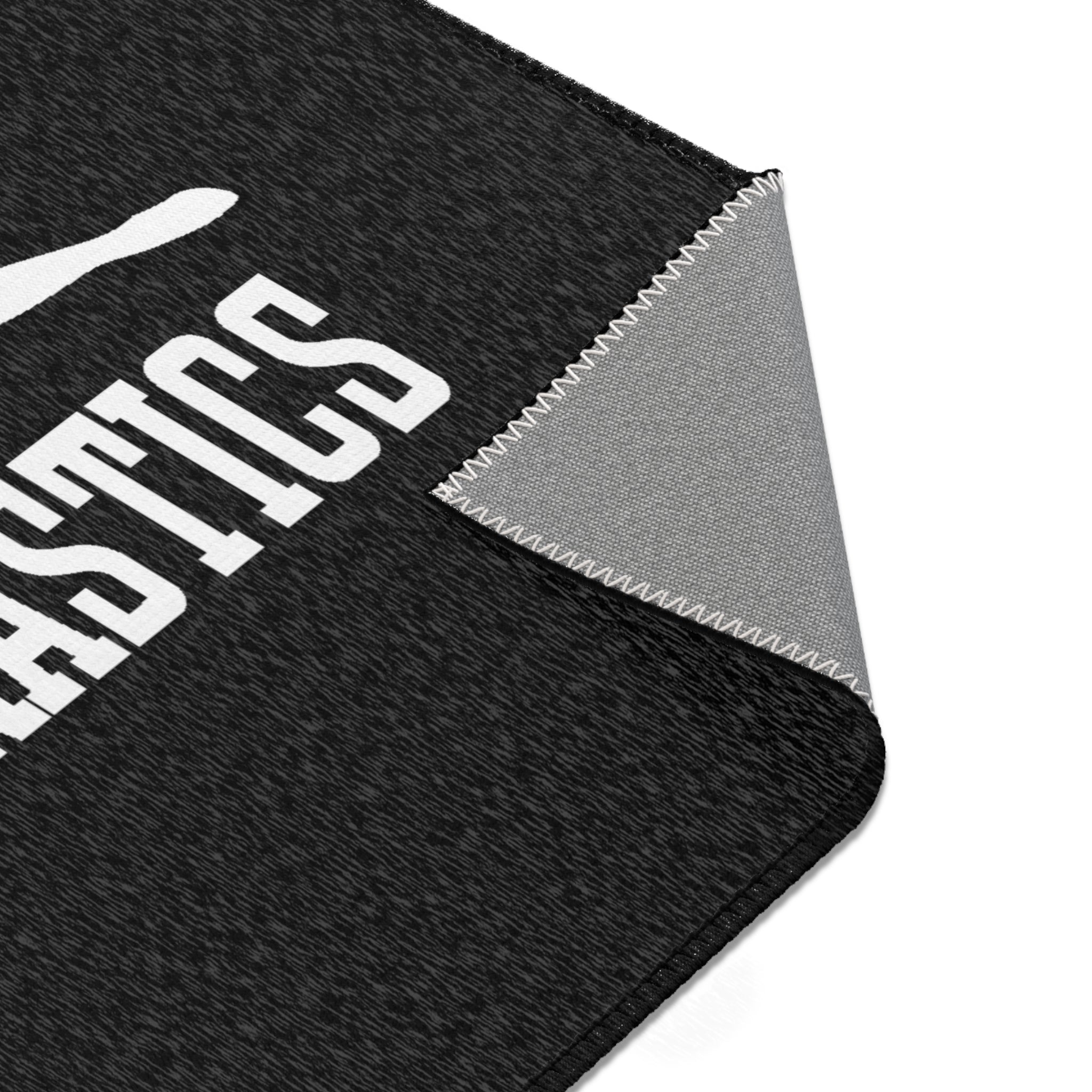 Peace, Love, Gymnastics-Black (Area Rugs)