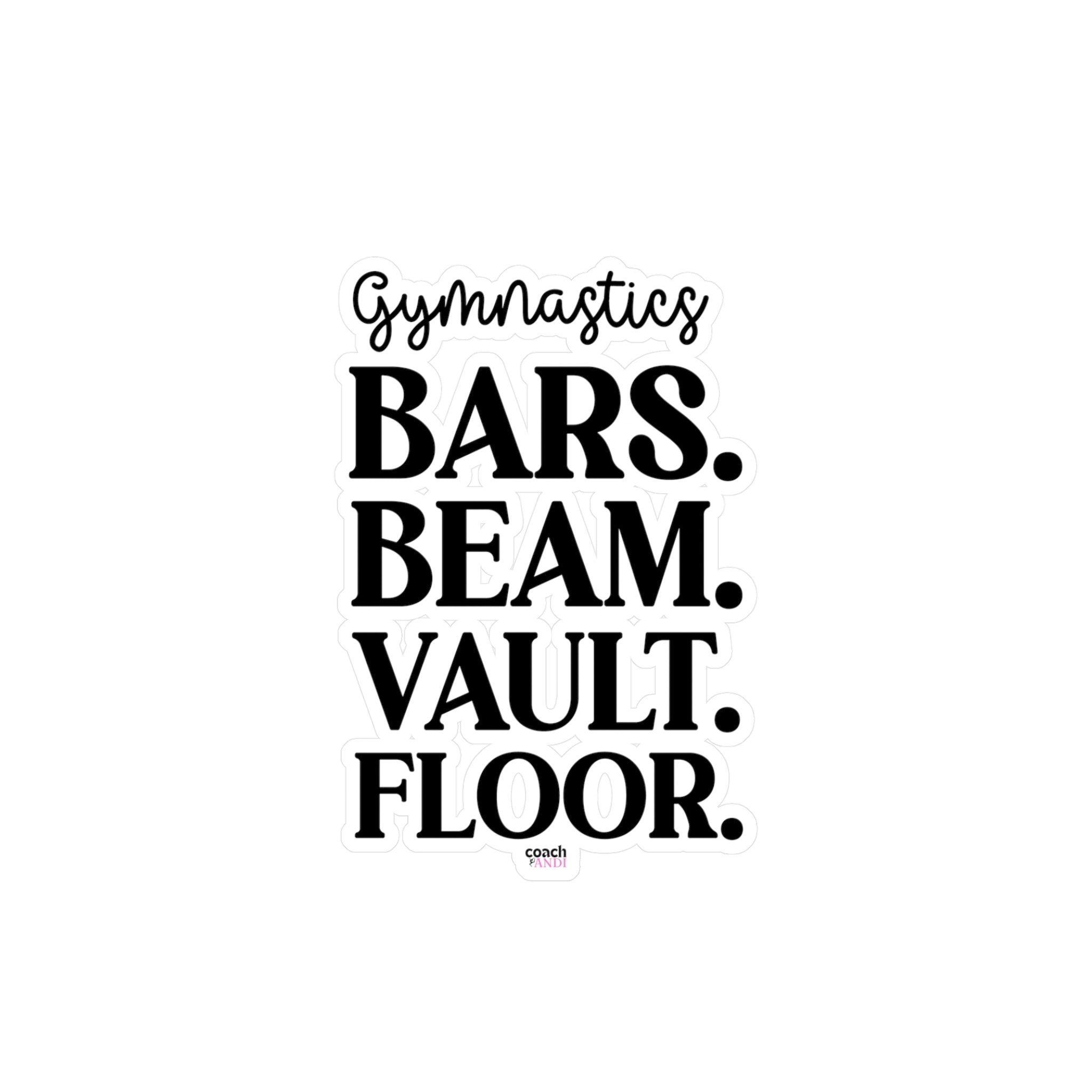 Gymnastics 4 Events (Kiss-Cut Vinyl Decals)