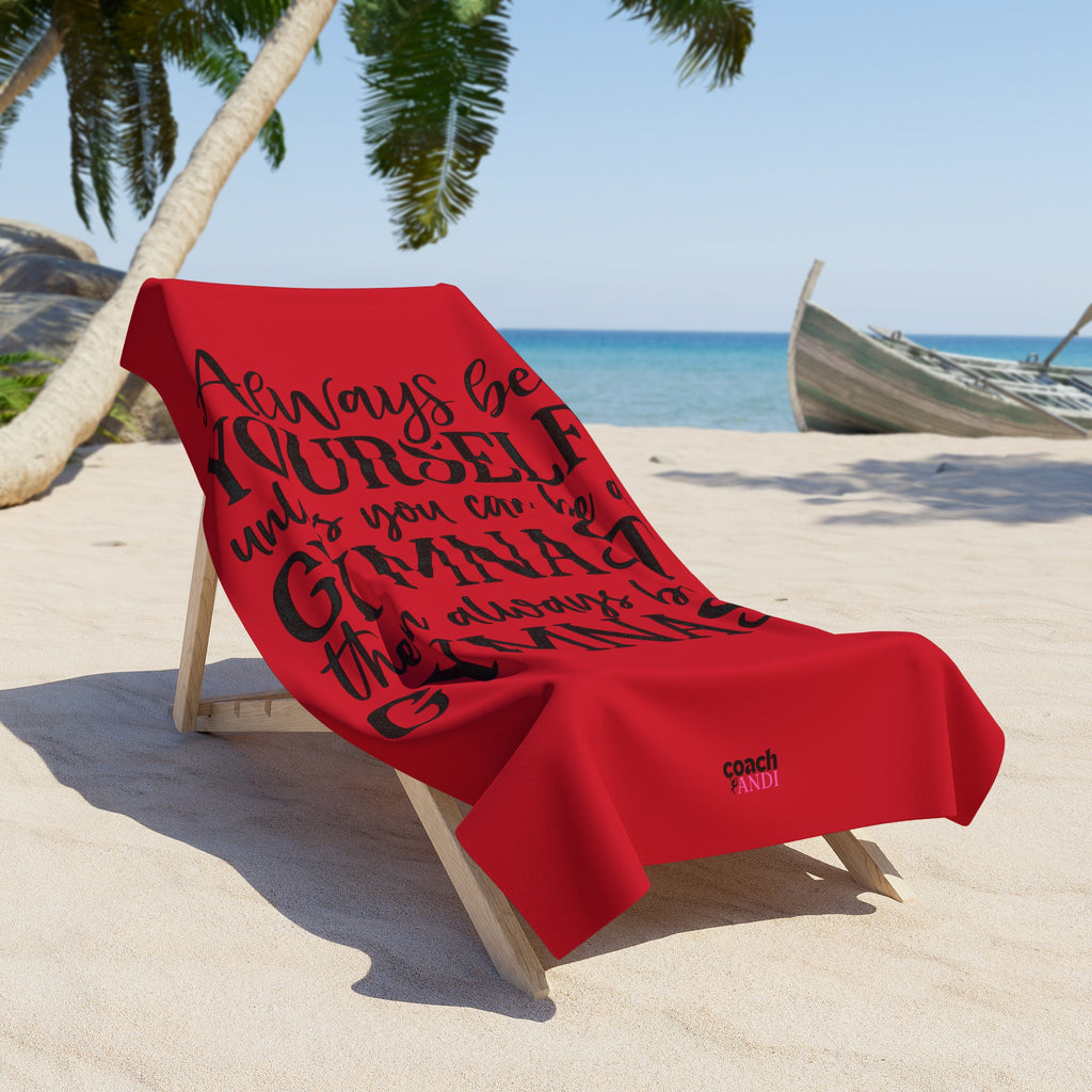 Always Be A Gymnast-Red (Beach Towel)