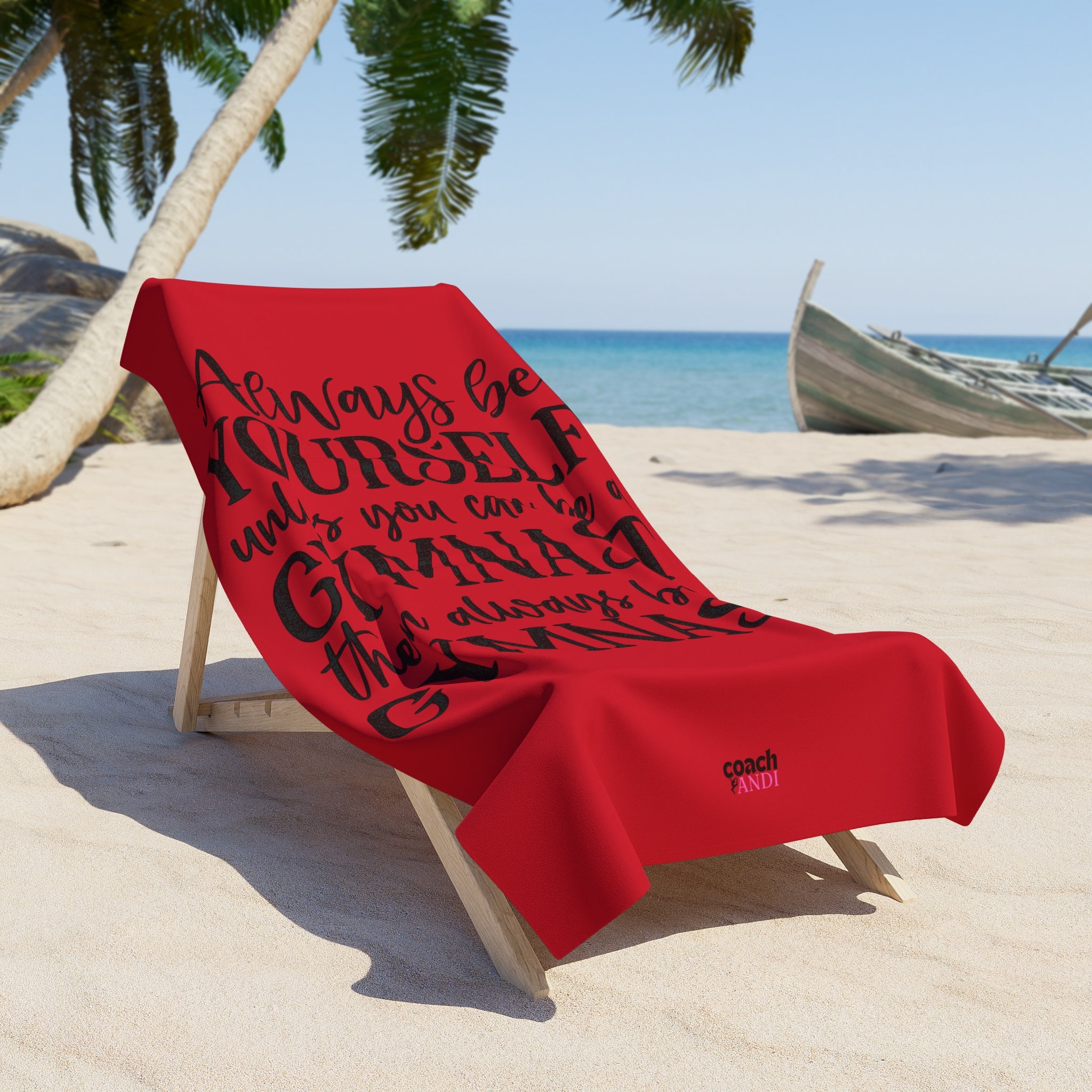 Always Be A Gymnast-Red (Beach Towel)