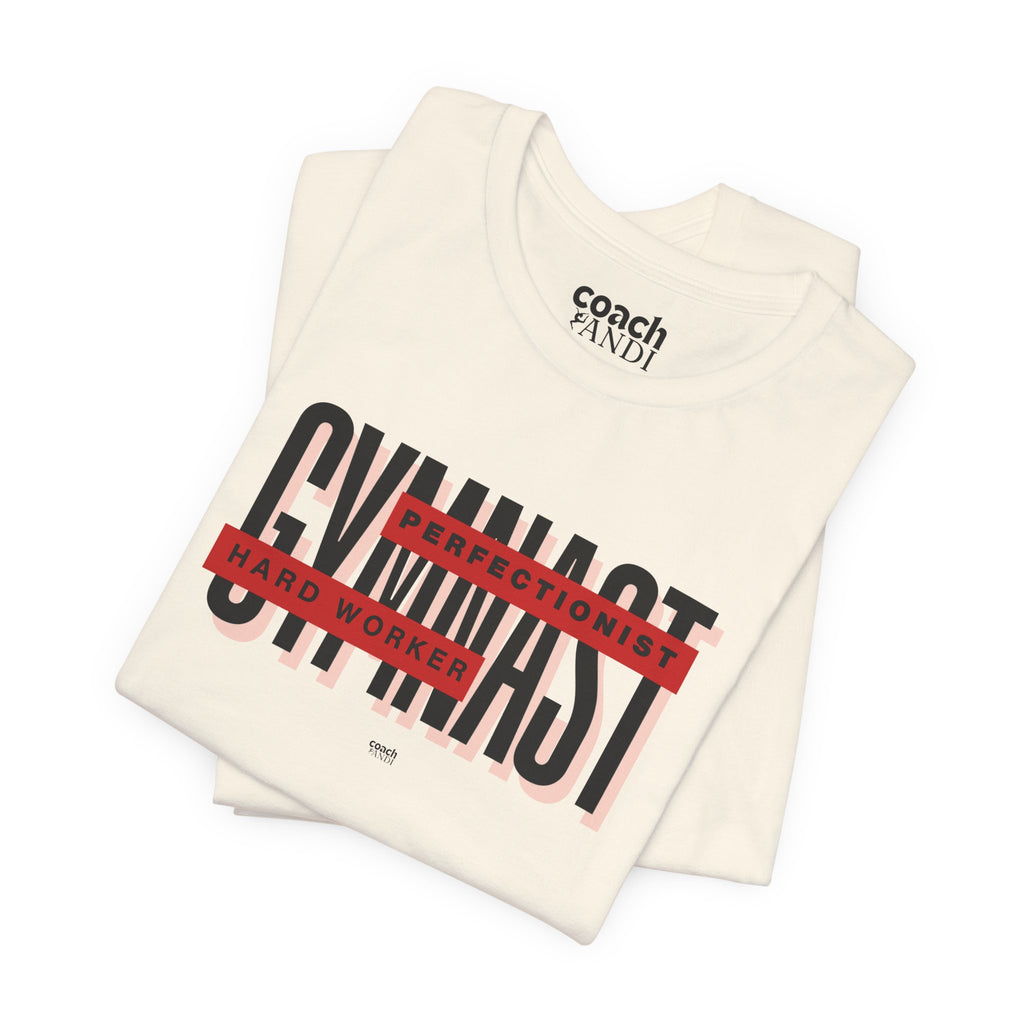 Gymnast Hard Worker Tshirt - Red (Adult)