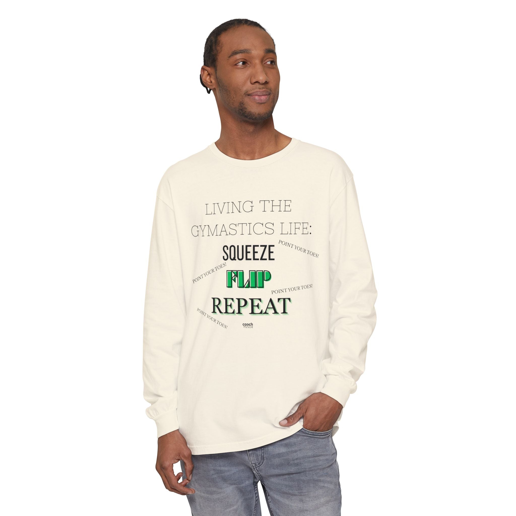 Squeeze Flip Repeat -Green (Adult Longsleeve Shirt)