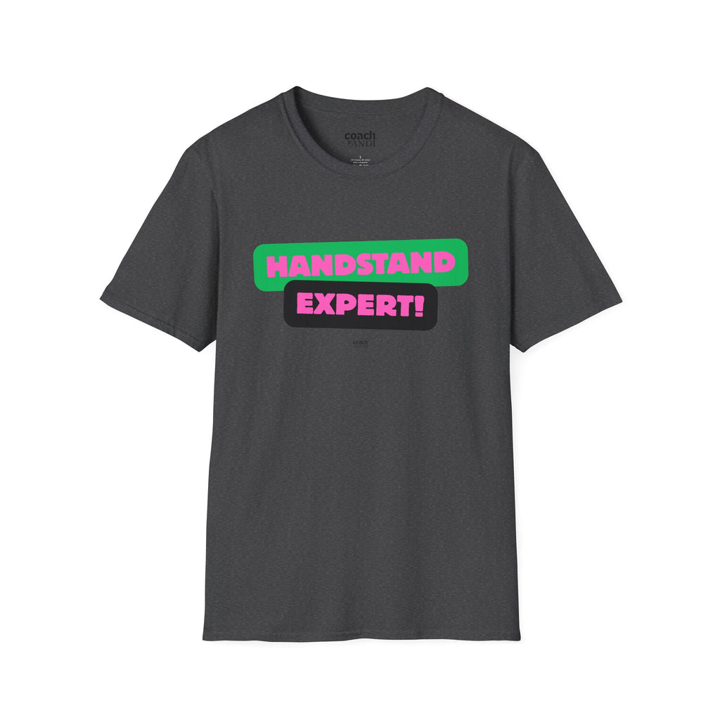 Handstand Expert Tshirt - Green/Pink (Adult)