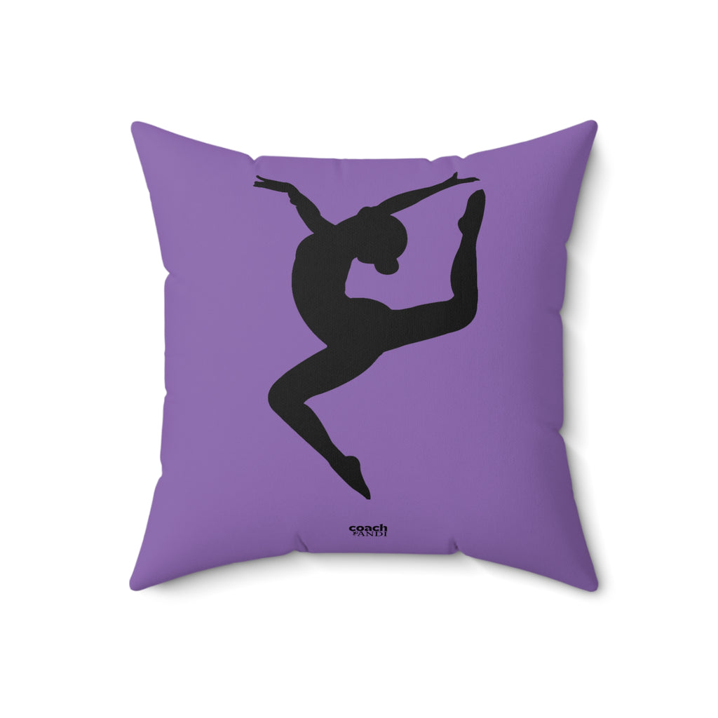 Always Be A Gymnast-Purple (Spun Polyester Square Pillow)
