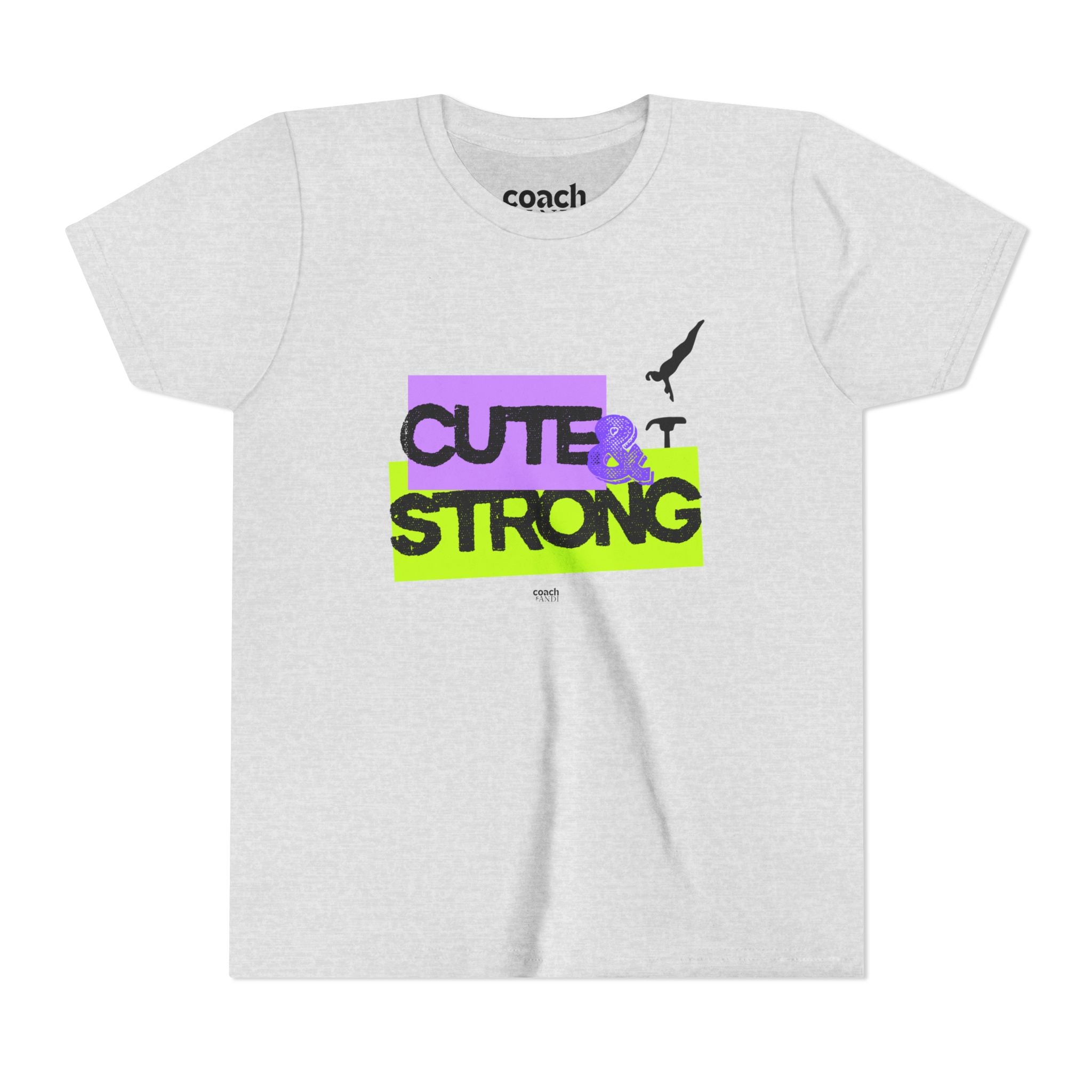 Cute & Strong Youth Short Sleeve Tee - Lavender/Lime