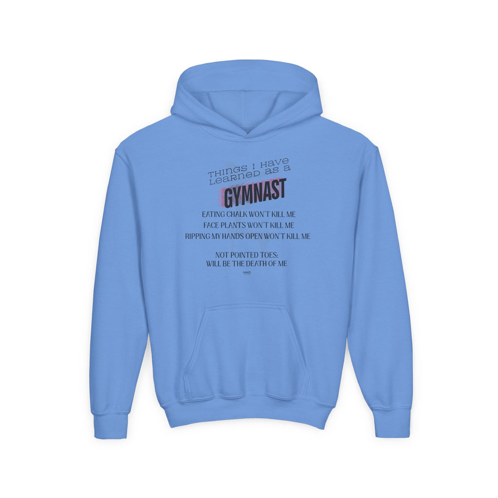Things I learned as a Gymnast Hoodie - Red (Youth)