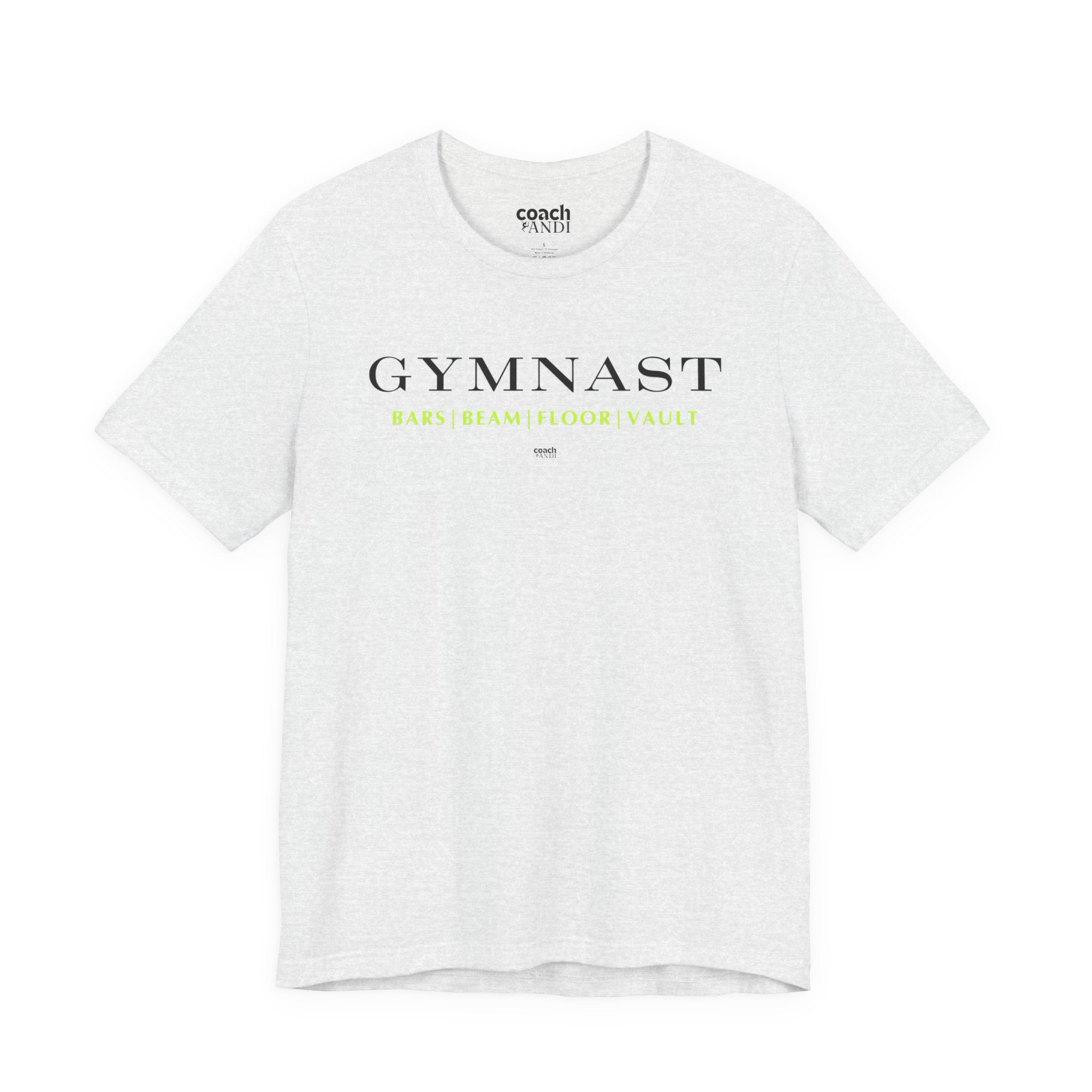 GYMNAST (Bars Beam Floor Vault) Tshirt - Lime (Adult)
