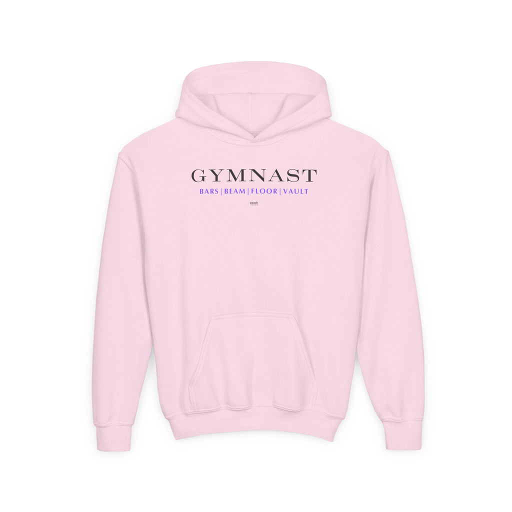 GYMNAST (Bars Beam Floor Vault) Hoodie - Purple (Youth)