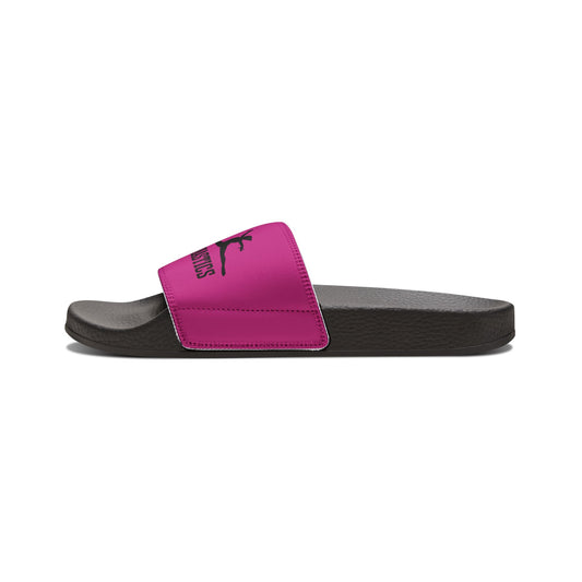 Peace, Love, Gymnastics-Pink (Youth Removable-Strap Sandals)