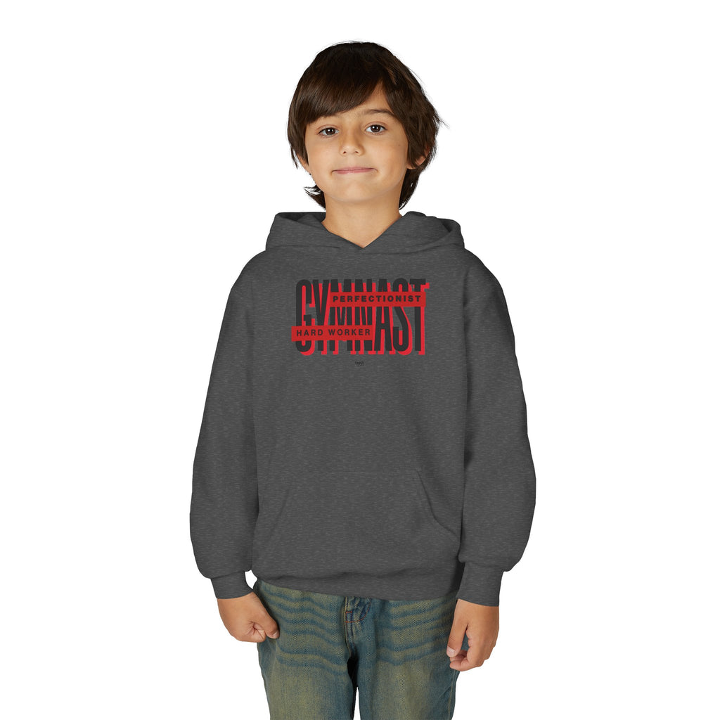 Gymnast Hard Worker Hoodie - Red (Youth)