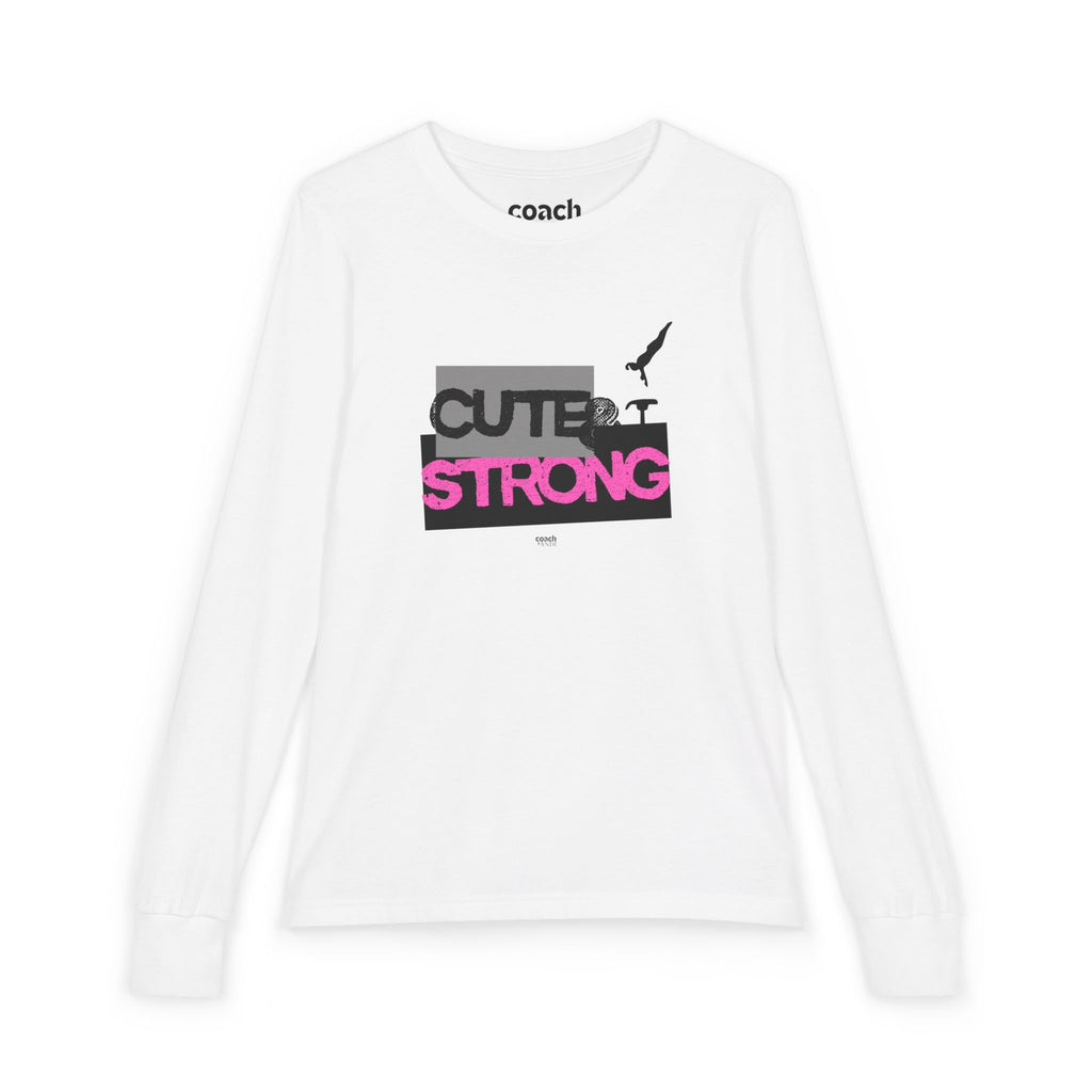 Cute & Strong Long Sleeve Shirt - Pink/Black (Youth)