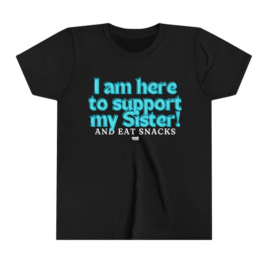 Sister Snack Support-Turquoise (Youth Short Sleeve Tee)