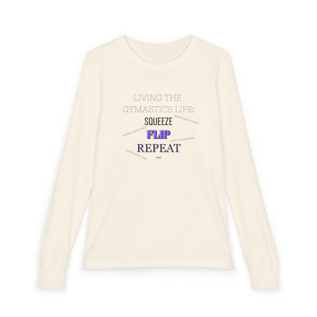 Squeeze Flip REPEAT Long Sleeve Shirt -Purple (Youth)