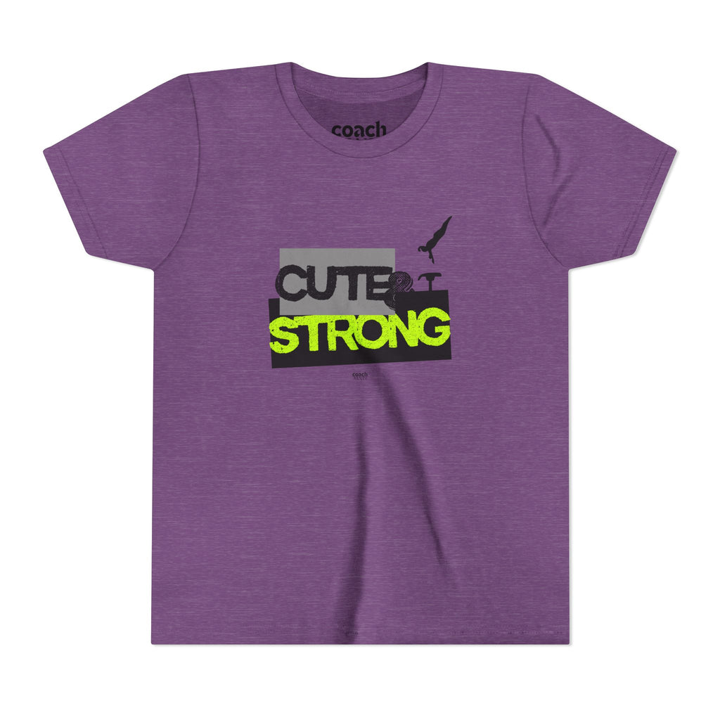 Cute & Strong Youth Short Sleeve Tee - Lime/Black