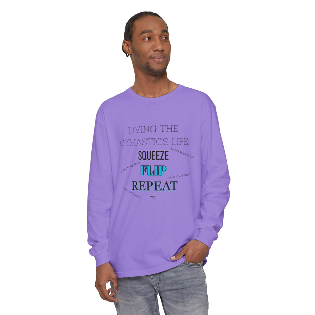 Squeeze Flip Repeat -Teal (Adult Longsleeve Shirt)