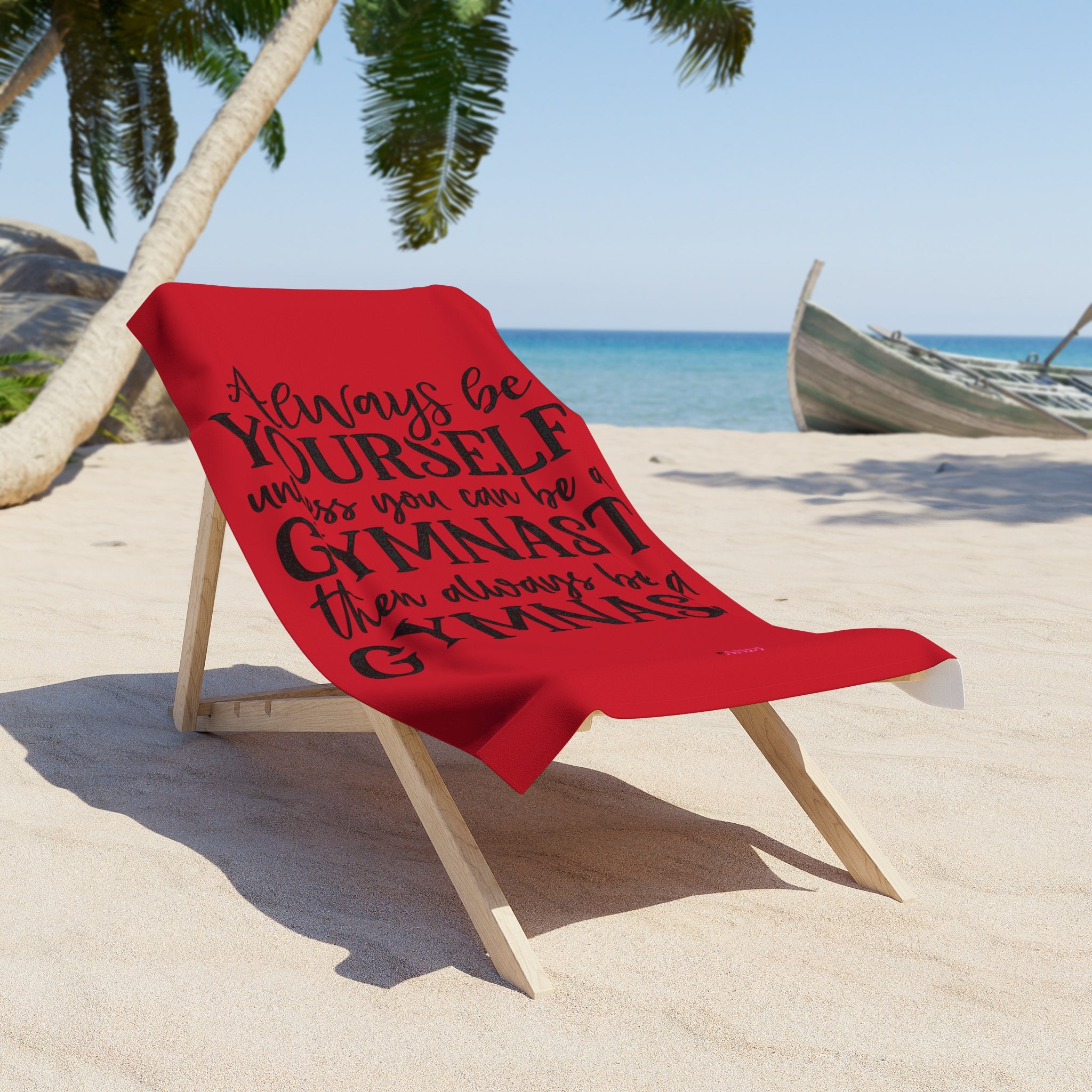 Always Be A Gymnast-Red (Beach Towel)