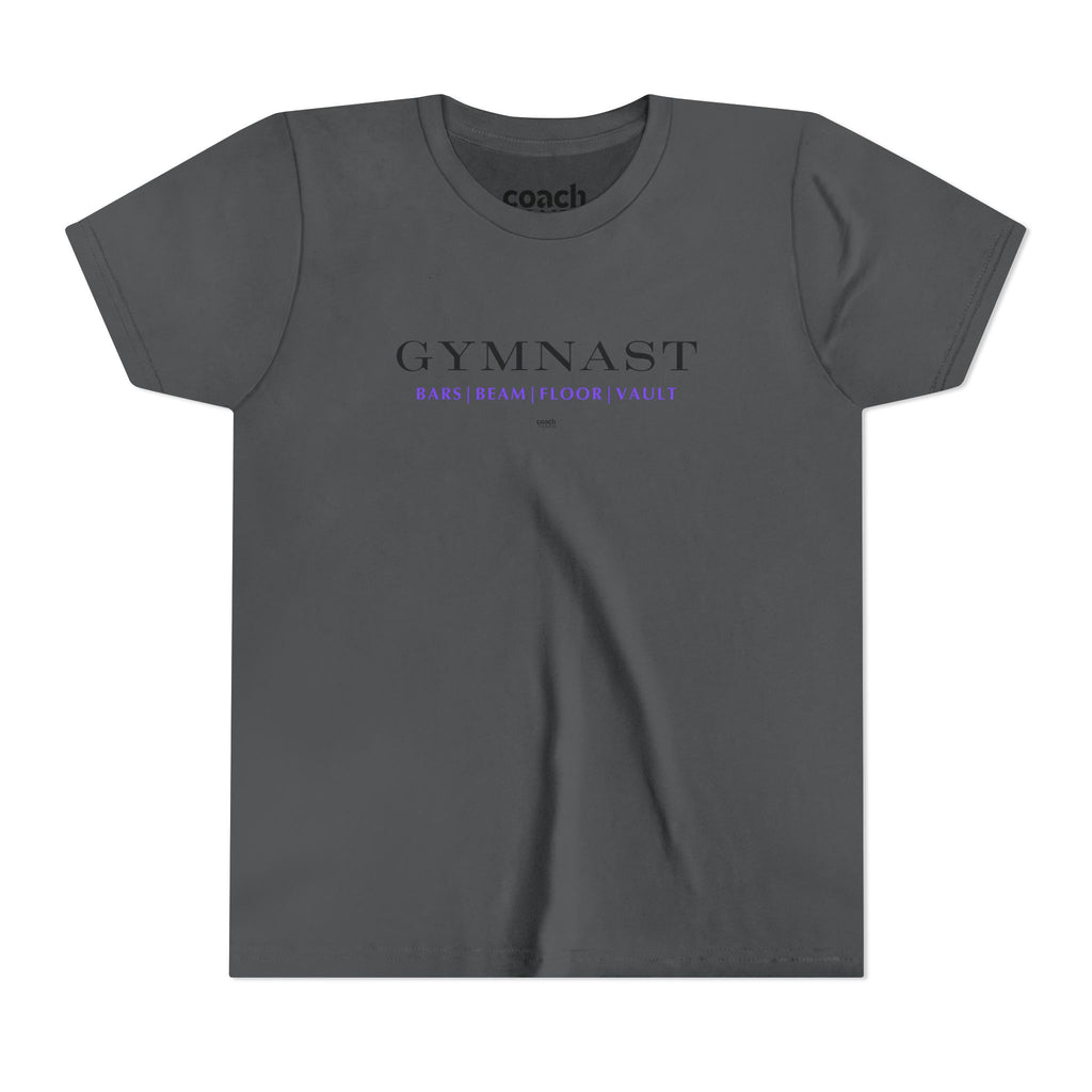 GYMNAST (Bars Beam Floor Vault) Tshirt - Purple (Youth)