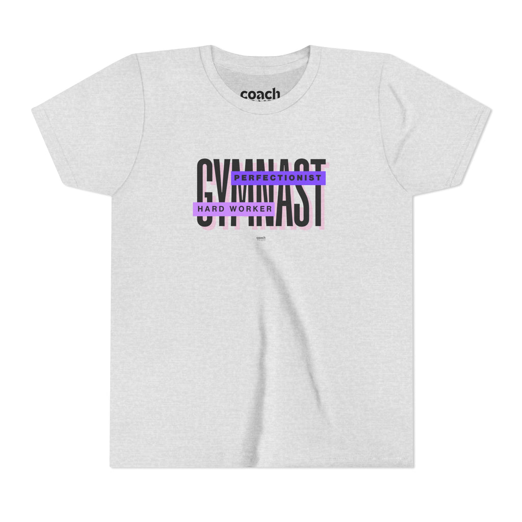 Gymnast Hard Worker Tshirt - Purple (Youth)