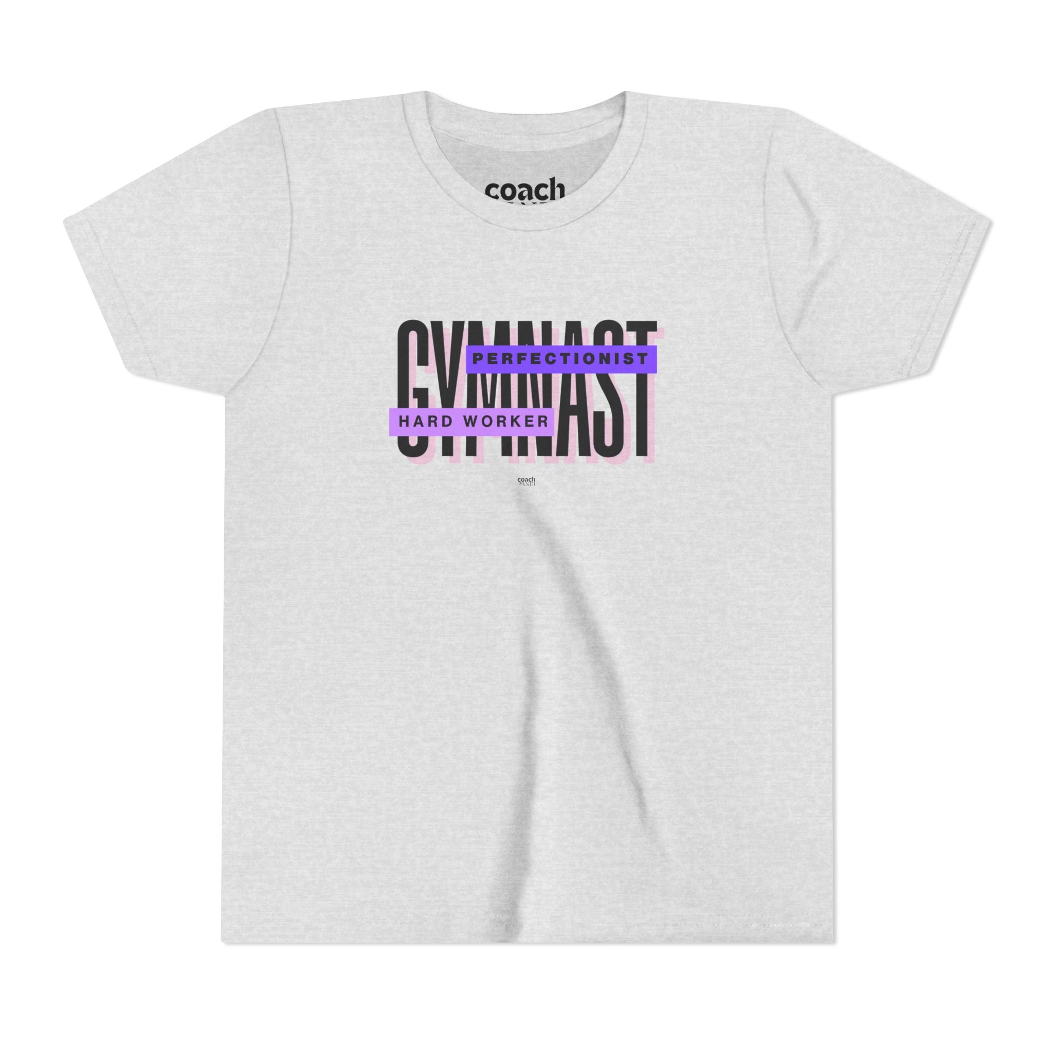 Gymnast Hard Worker Tshirt - Purple (Youth)