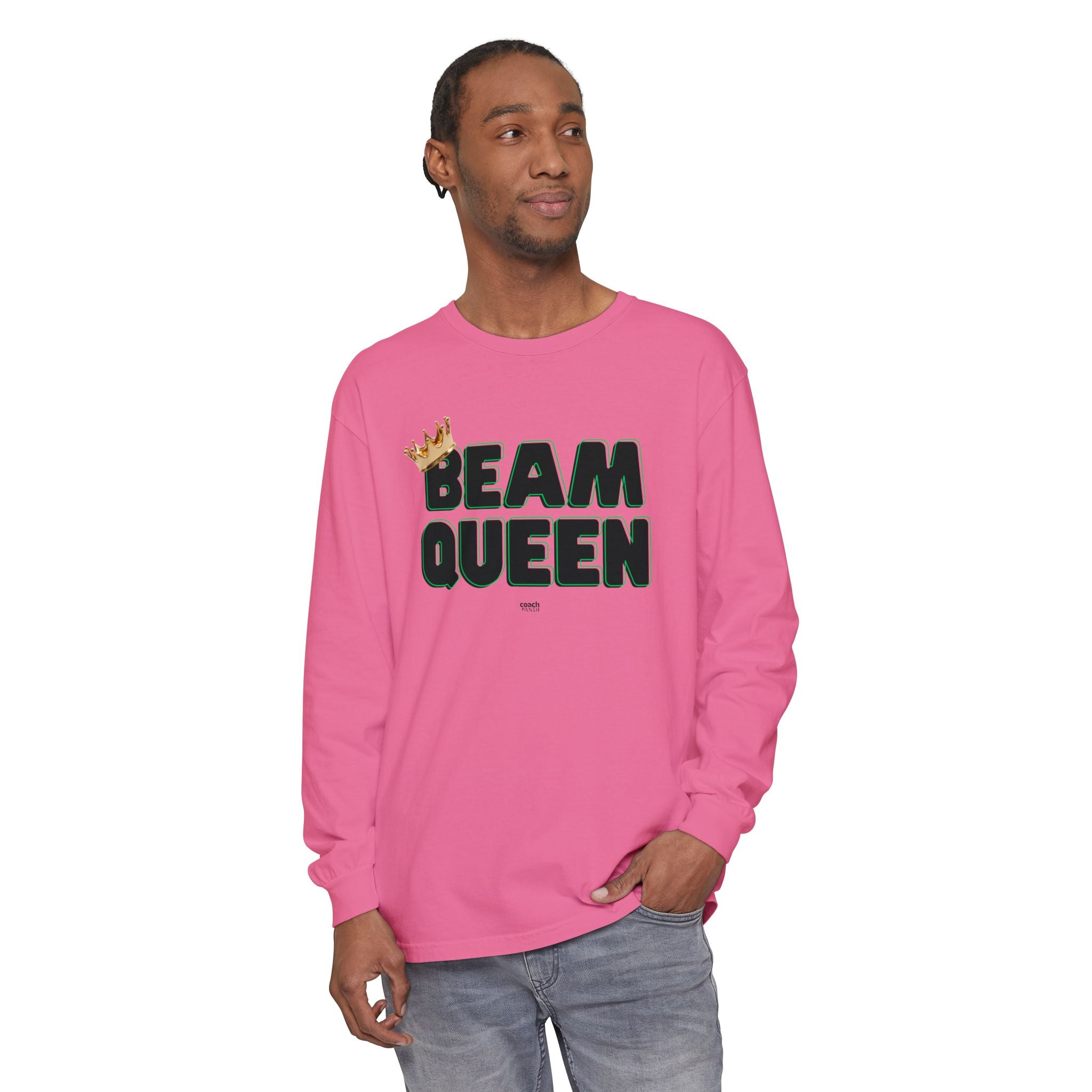 Beam Queen - Black/Green (Adult Long Sleeve Shirt)