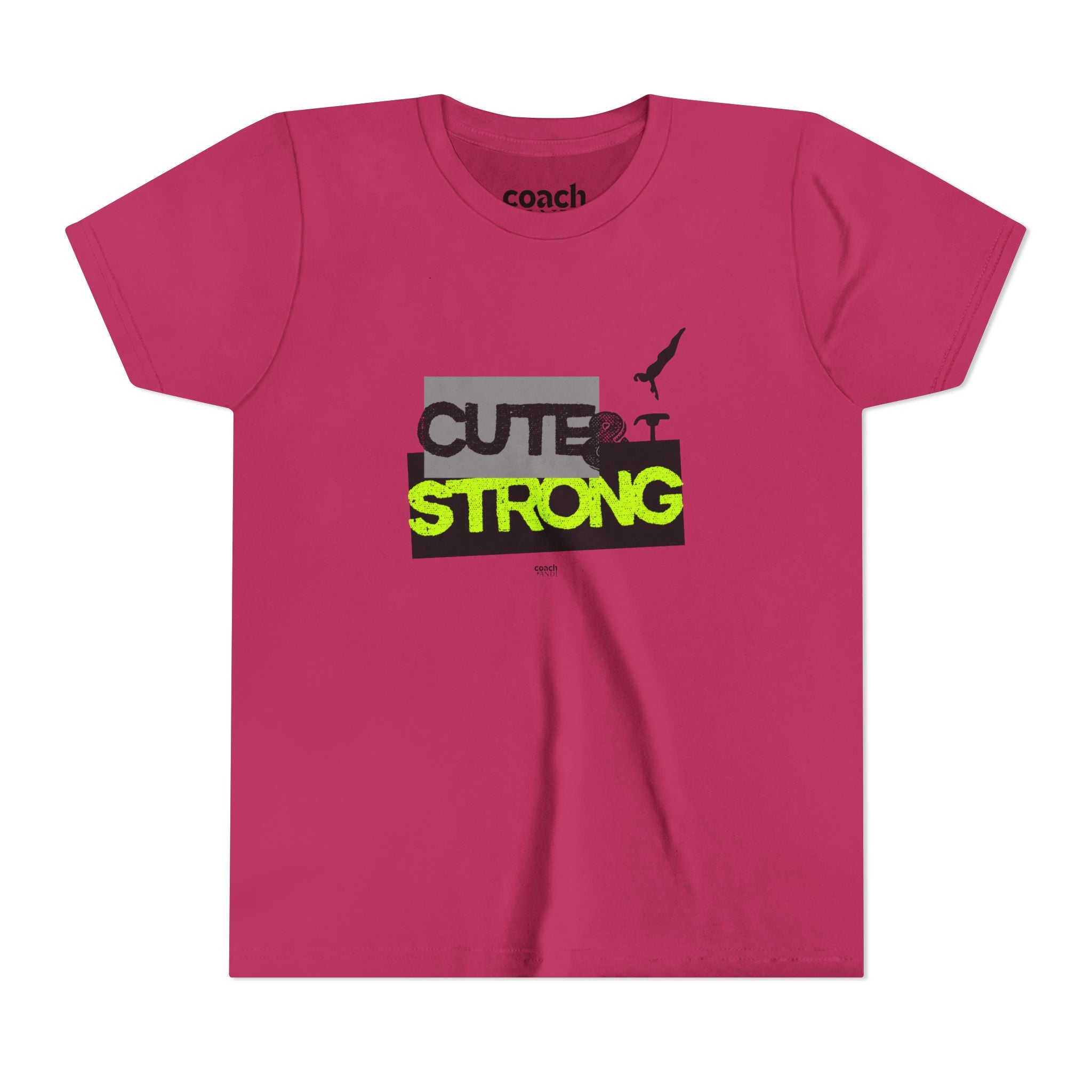 Cute & Strong Youth Short Sleeve Tee - Lime/Black