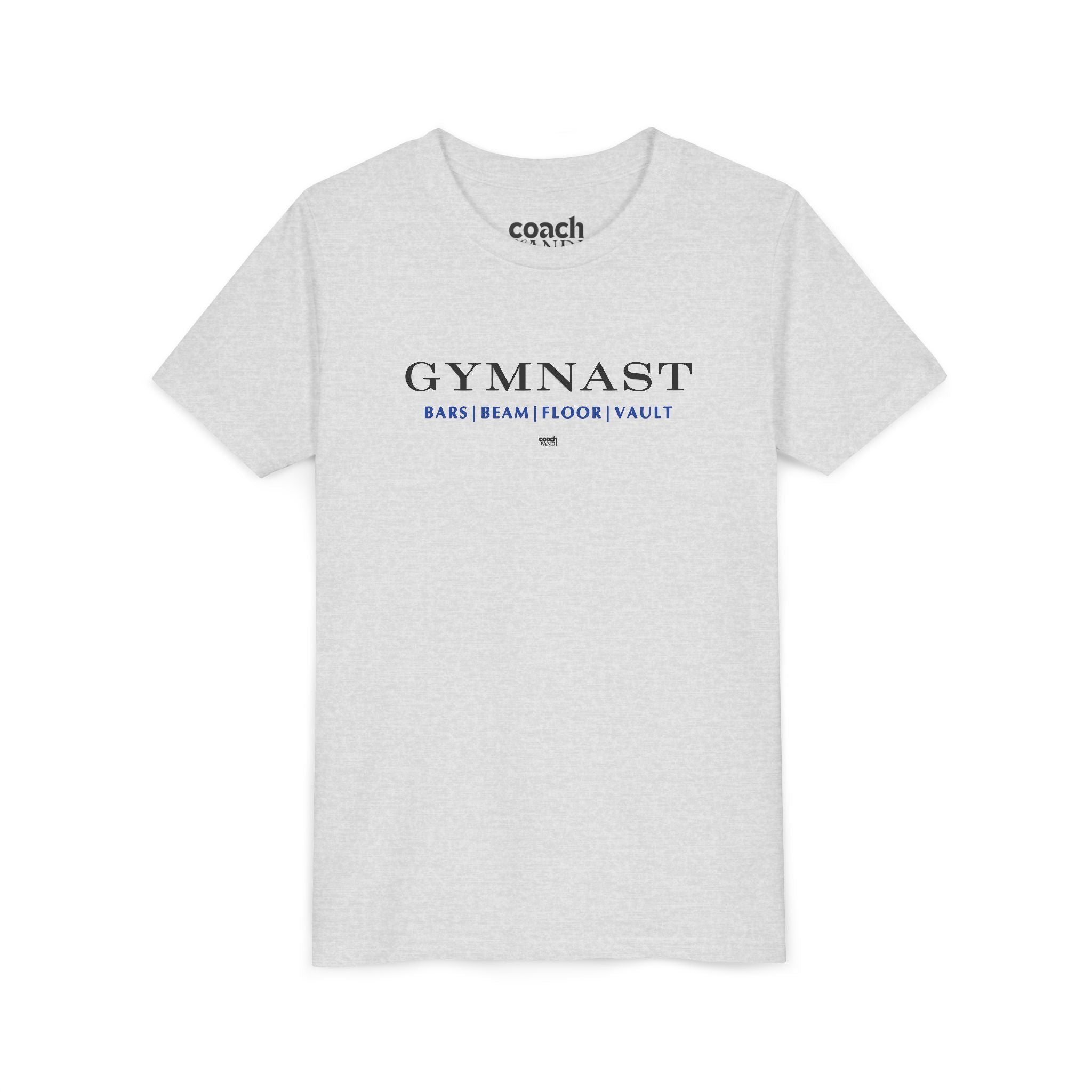 GYMNAST (Bars Beam Floor Vault) Short Sleeve Tee - Blue (Youth)