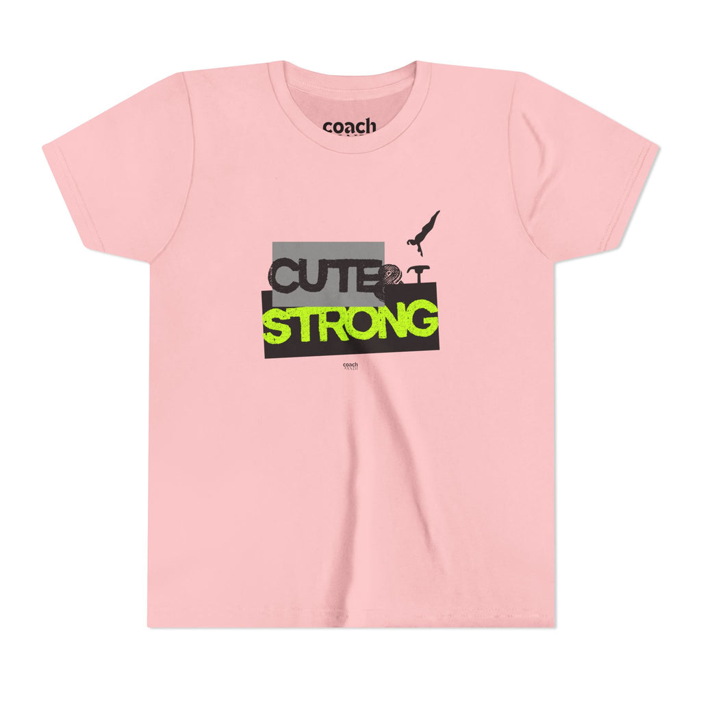 Cute & Strong Youth Short Sleeve Tee - Lime/Black