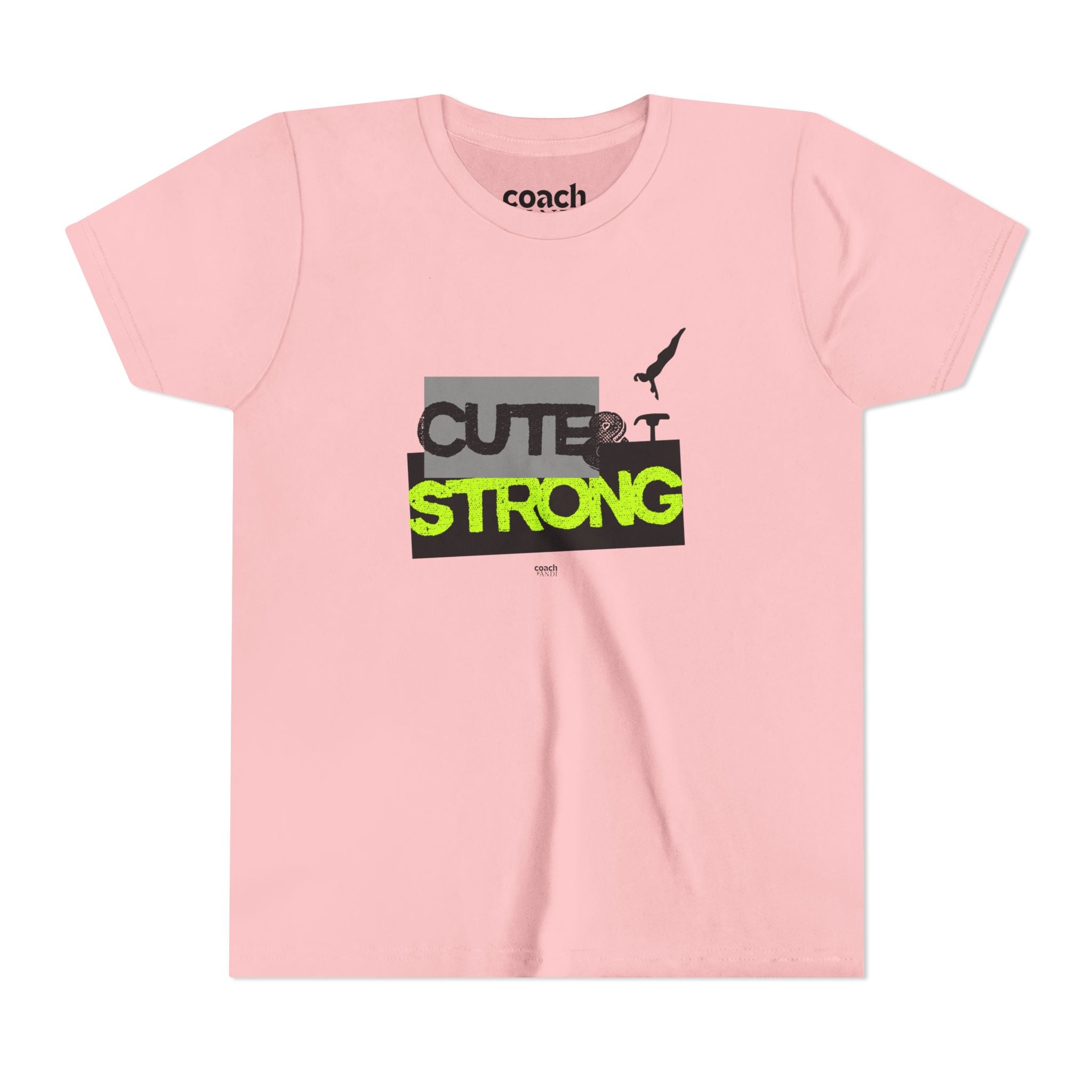 Cute & Strong Youth Short Sleeve Tee - Lime/Black