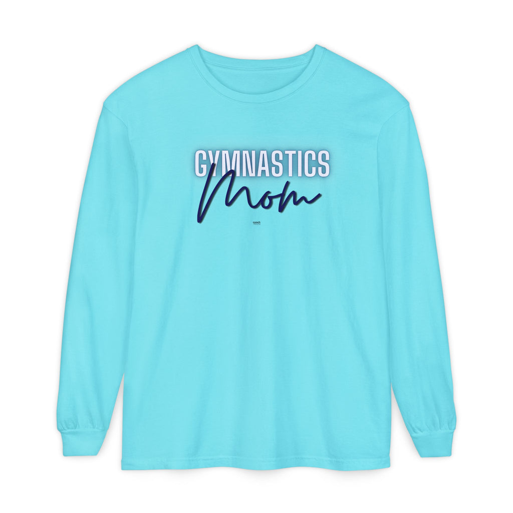 Glow Gym Mom Long Sleeve Shirt - Blue (Adult)