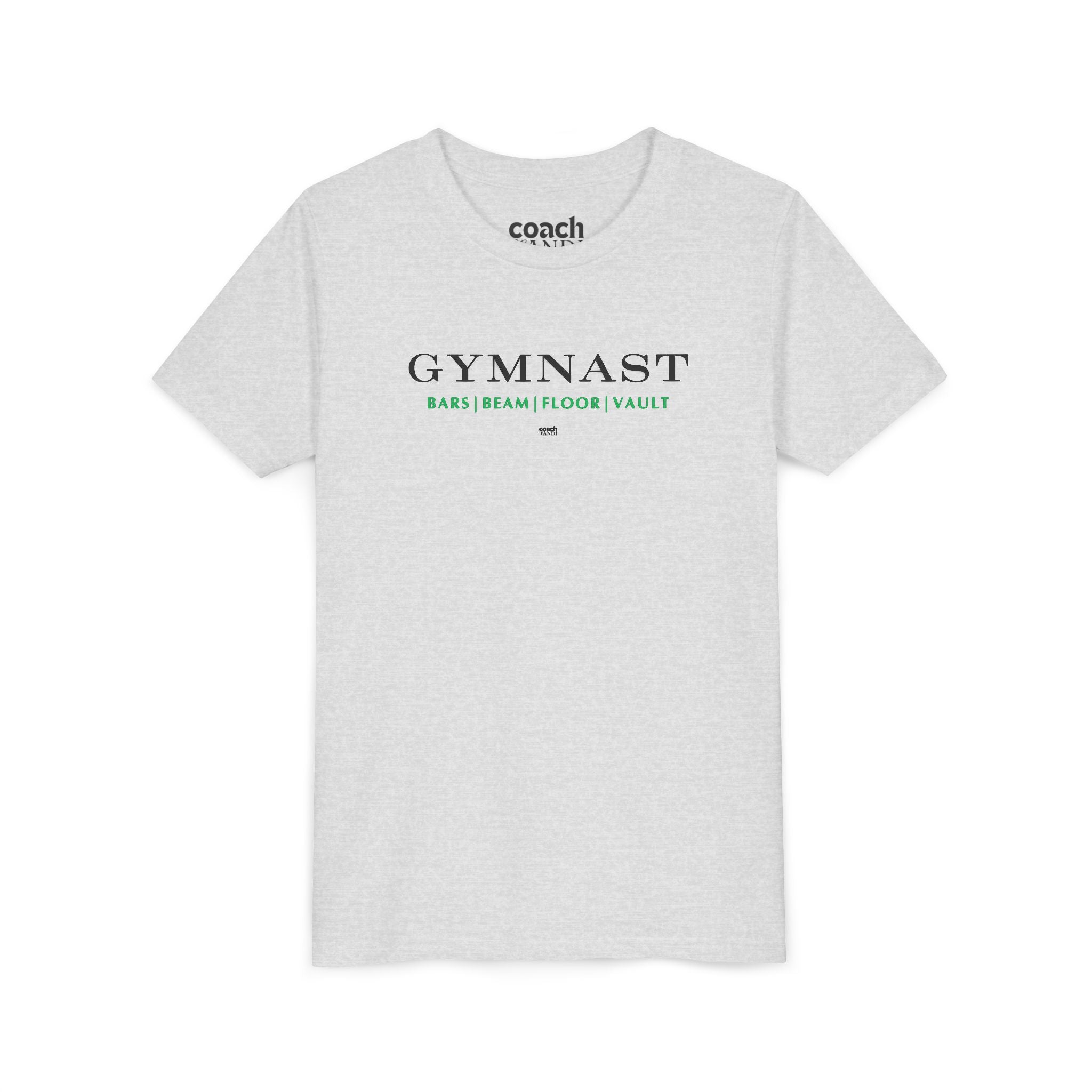 GYMNAST (Bars Beam Floor Vault) Short Sleeve Tee - Green (Youth)