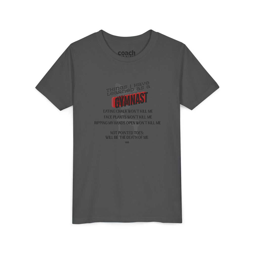 Things I learned as a Gymnast Short Sleeve Tee - Red (Youth)
