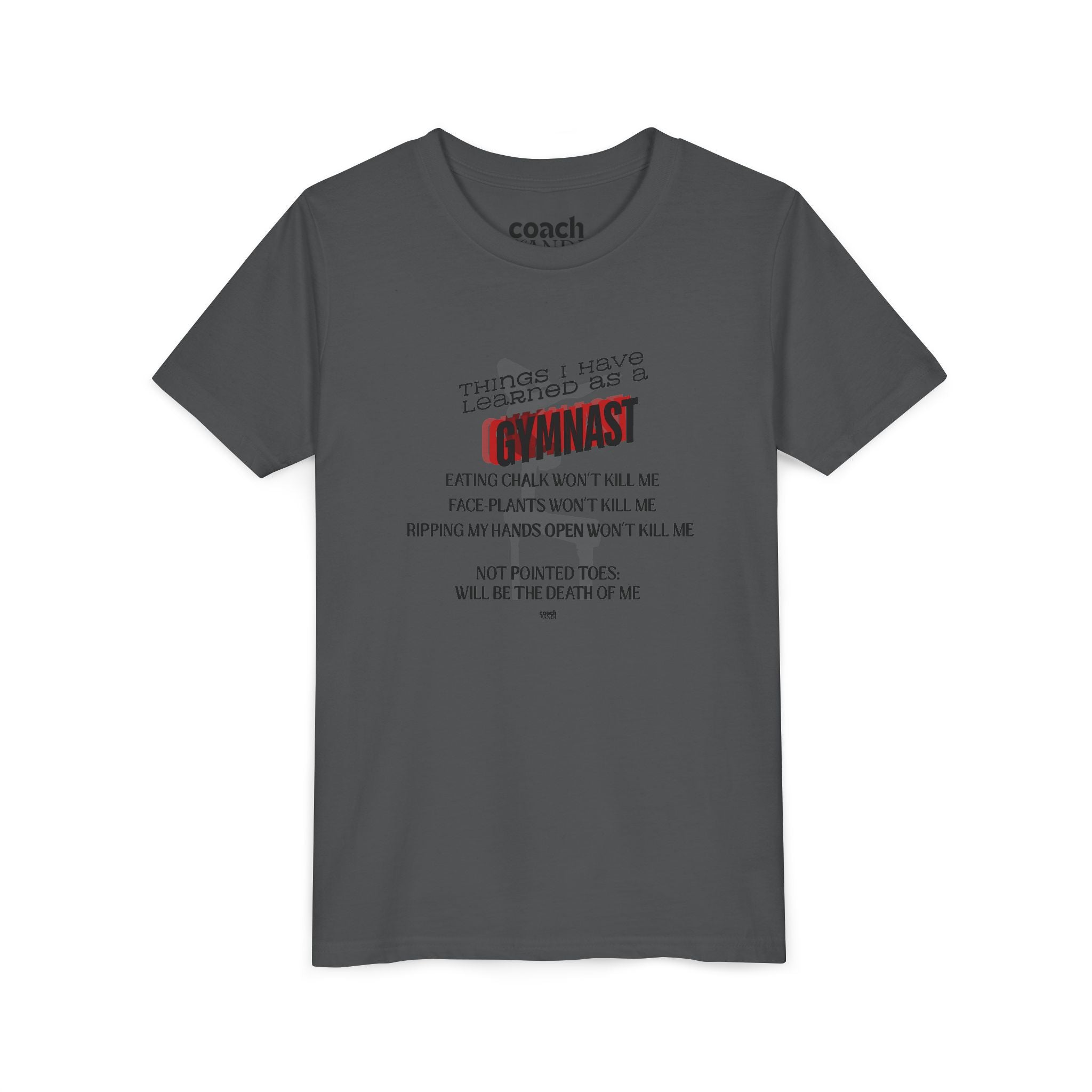 Things I learned as a Gymnast Short Sleeve Tee - Red (Youth)