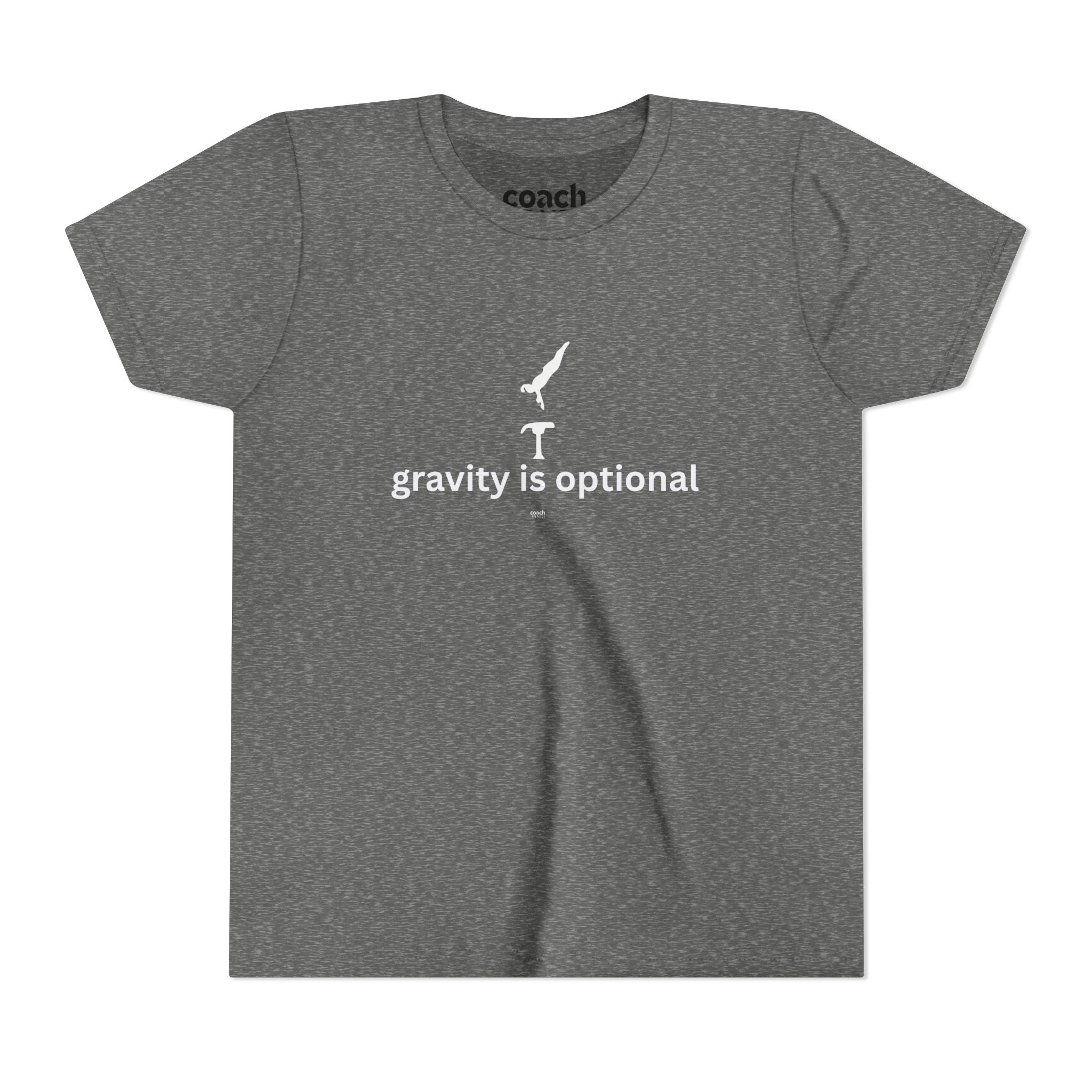 Gravity is Optional Tshirt - White Font (Youth)