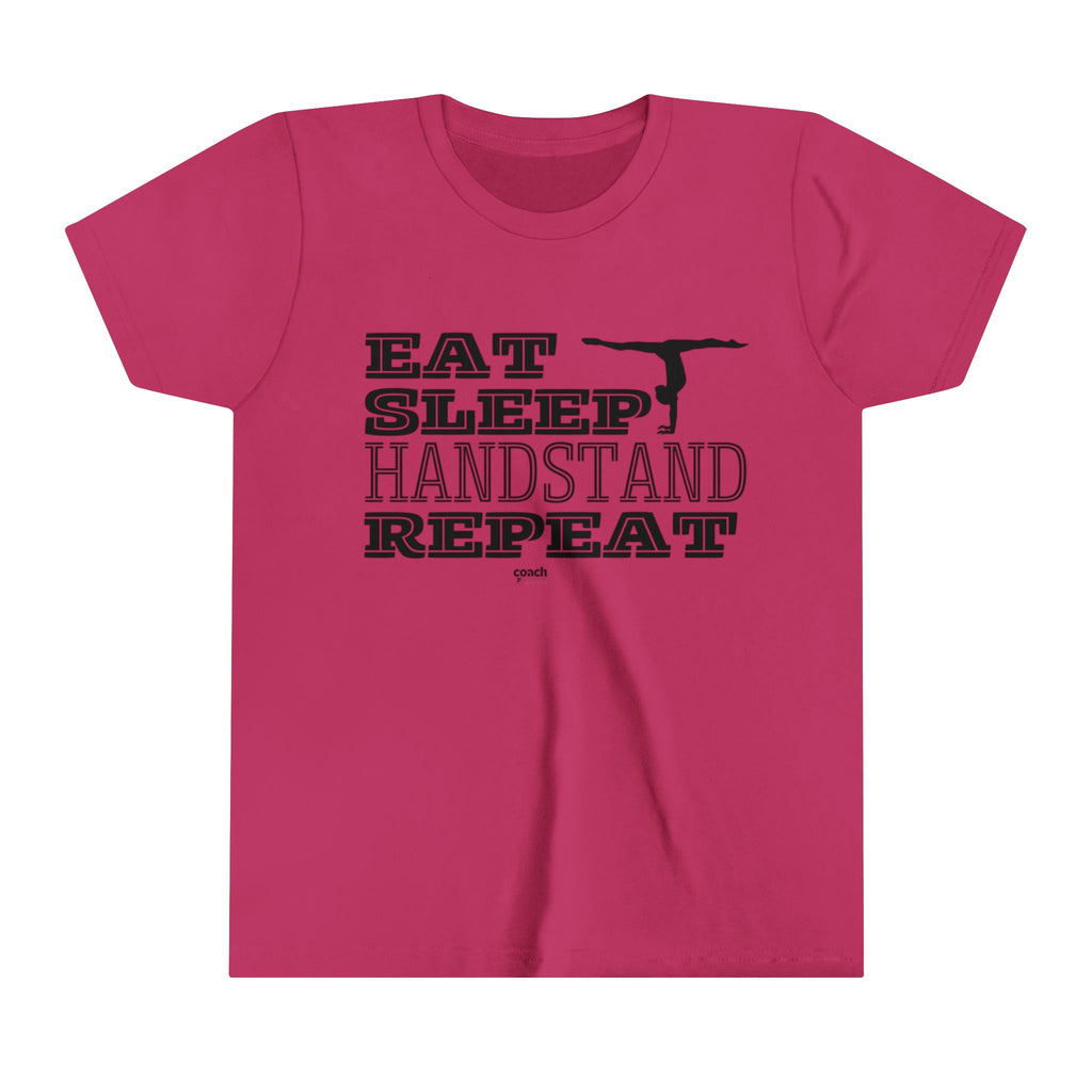 Eat, Sleep, Handstand, Repeat (Youth Short Sleeve Tee)