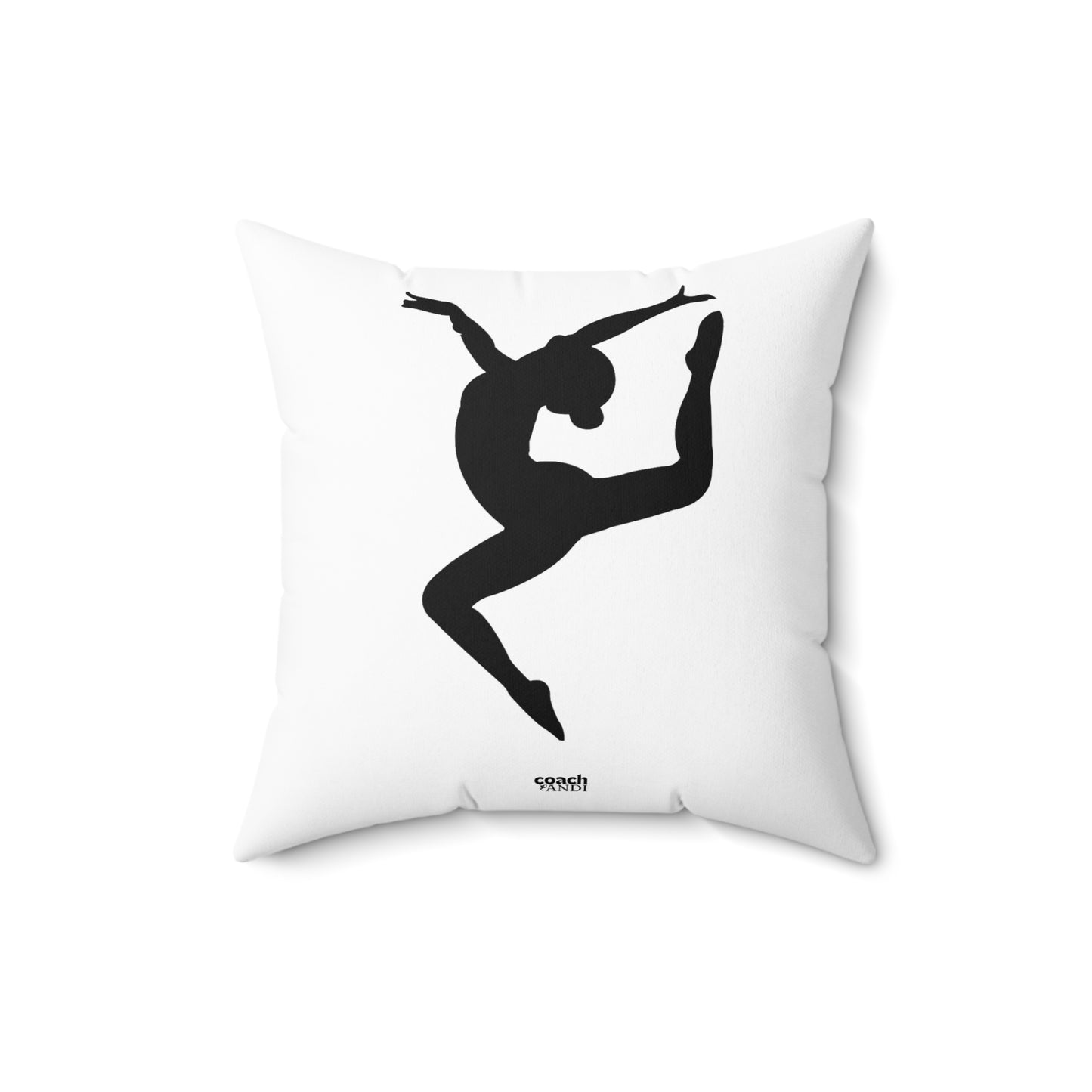 Always Be A Gymnast-White (Spun Polyester Square Pillow)