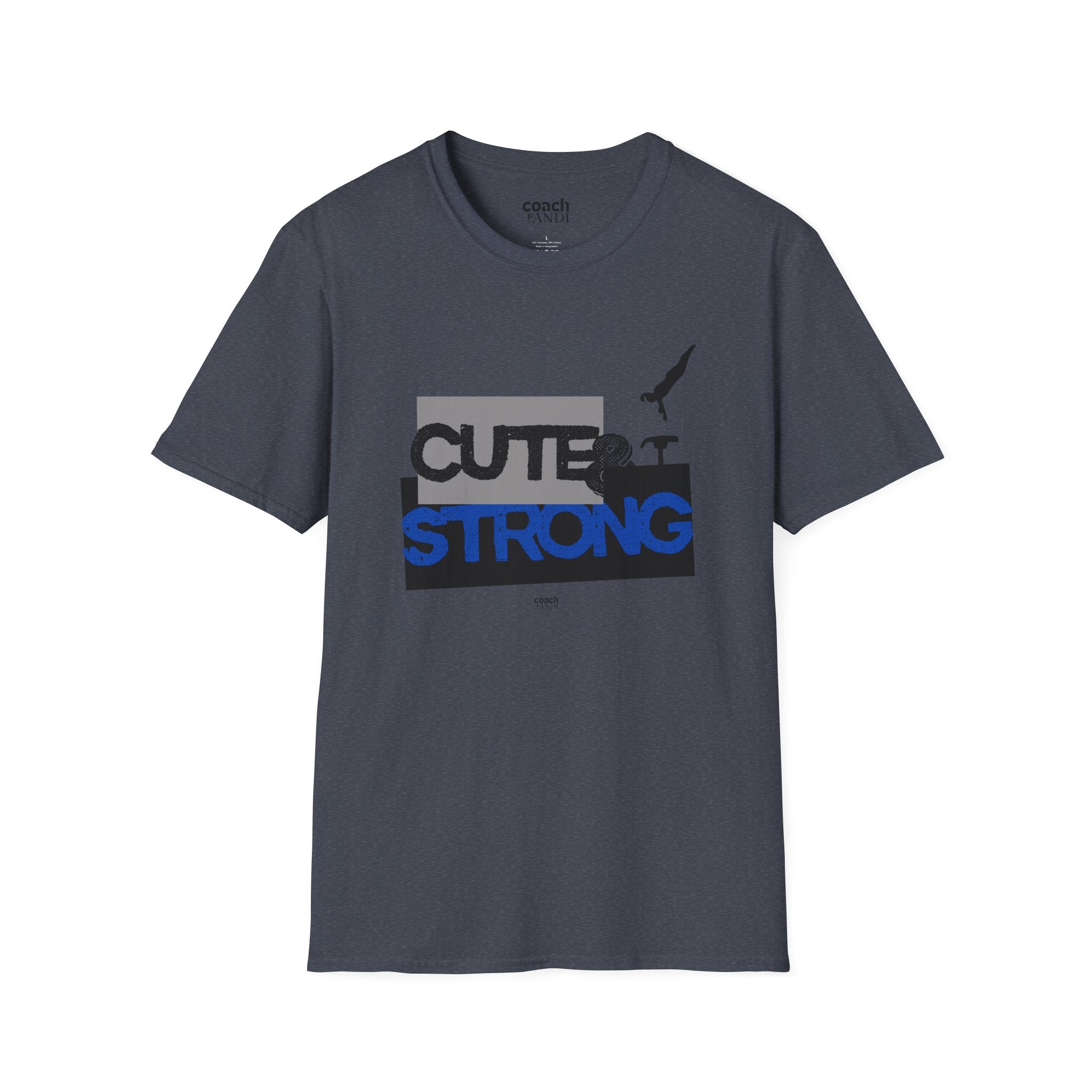 Cute & Strong Tshirt - Purple/Black (Adult)