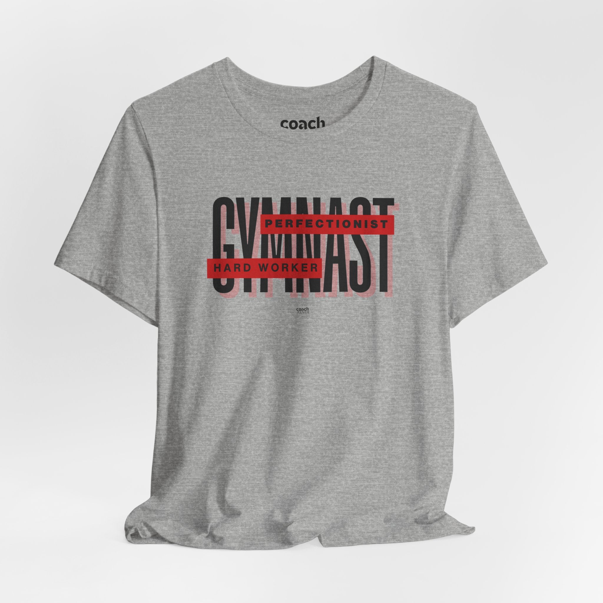 Gymnast Hard Worker Tshirt - Red (Adult)