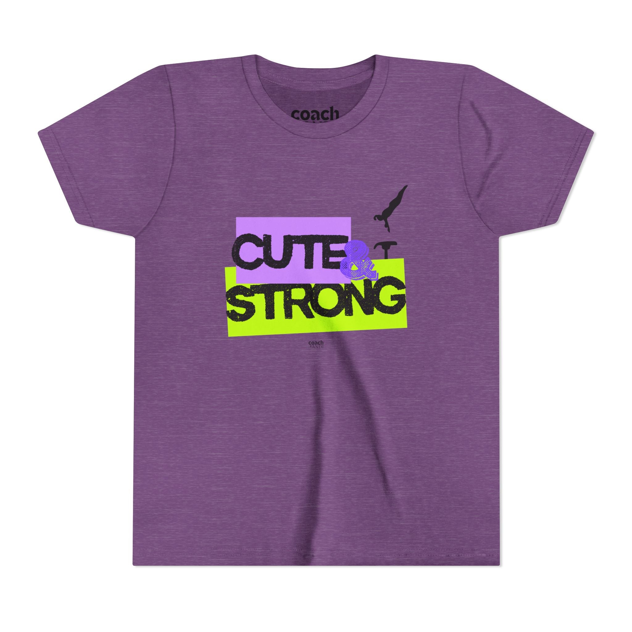Cute & Strong Youth Short Sleeve Tee - Lavender/Lime