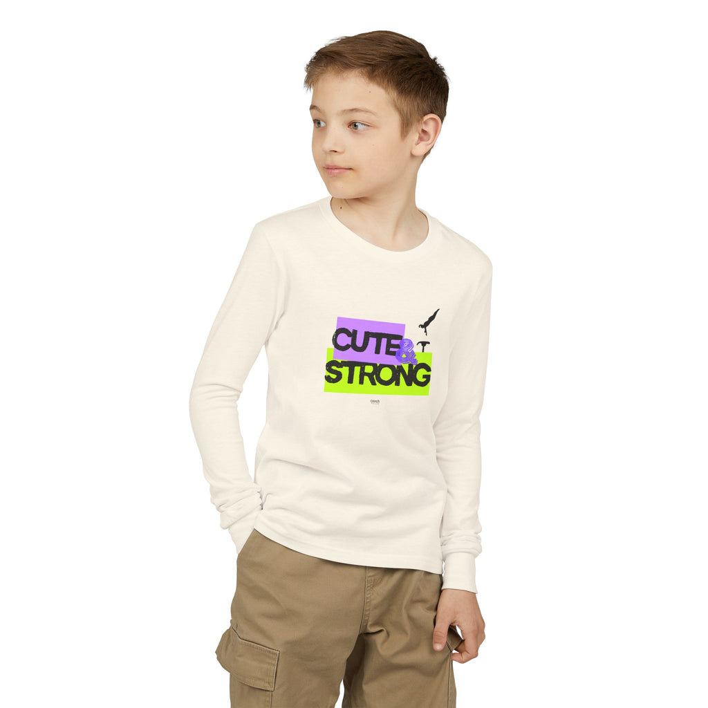 Cute & Strong Long Sleeve Shirt - Lavender/Lime (Youth)