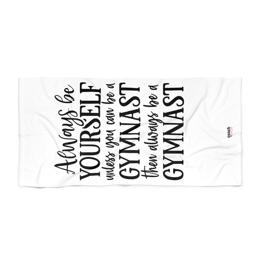 Always Be A Gymnast-White (Beach Towel)