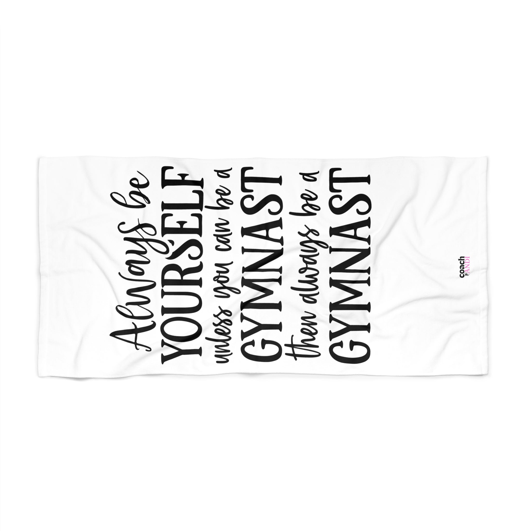 Always Be A Gymnast-White (Beach Towel)
