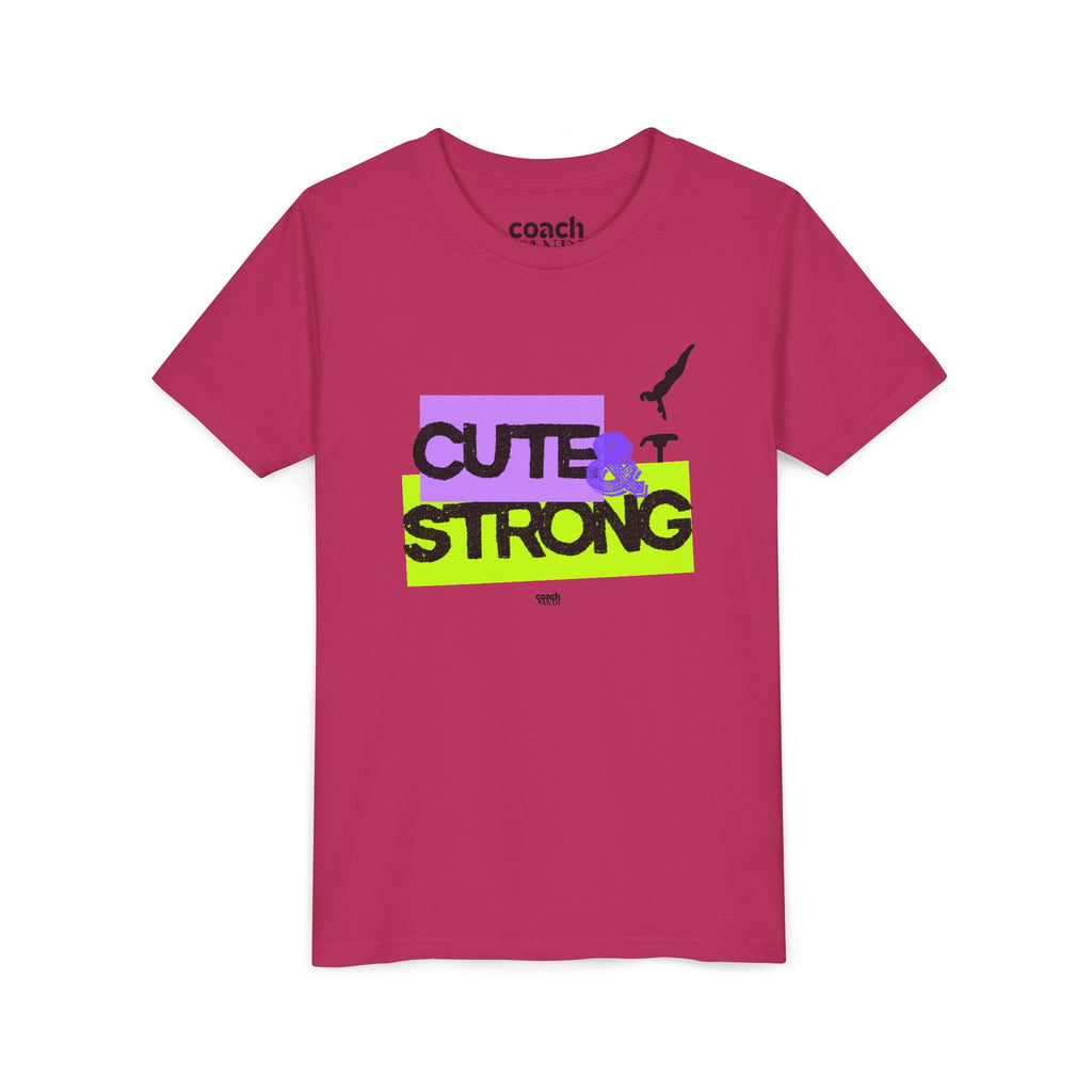 Cute & Strong Youth Short Sleeve Tee - Lavender/Lime