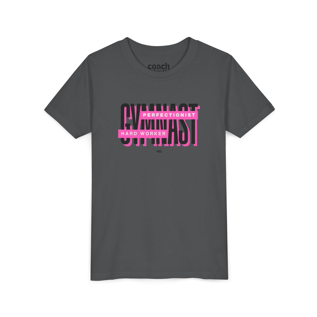 Gymnast Hard Worker Tshirt - Pink (Youth)