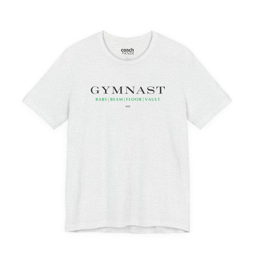 GYMNAST (Bars Beam Floor Vault) Tshirt - Green (Adult)